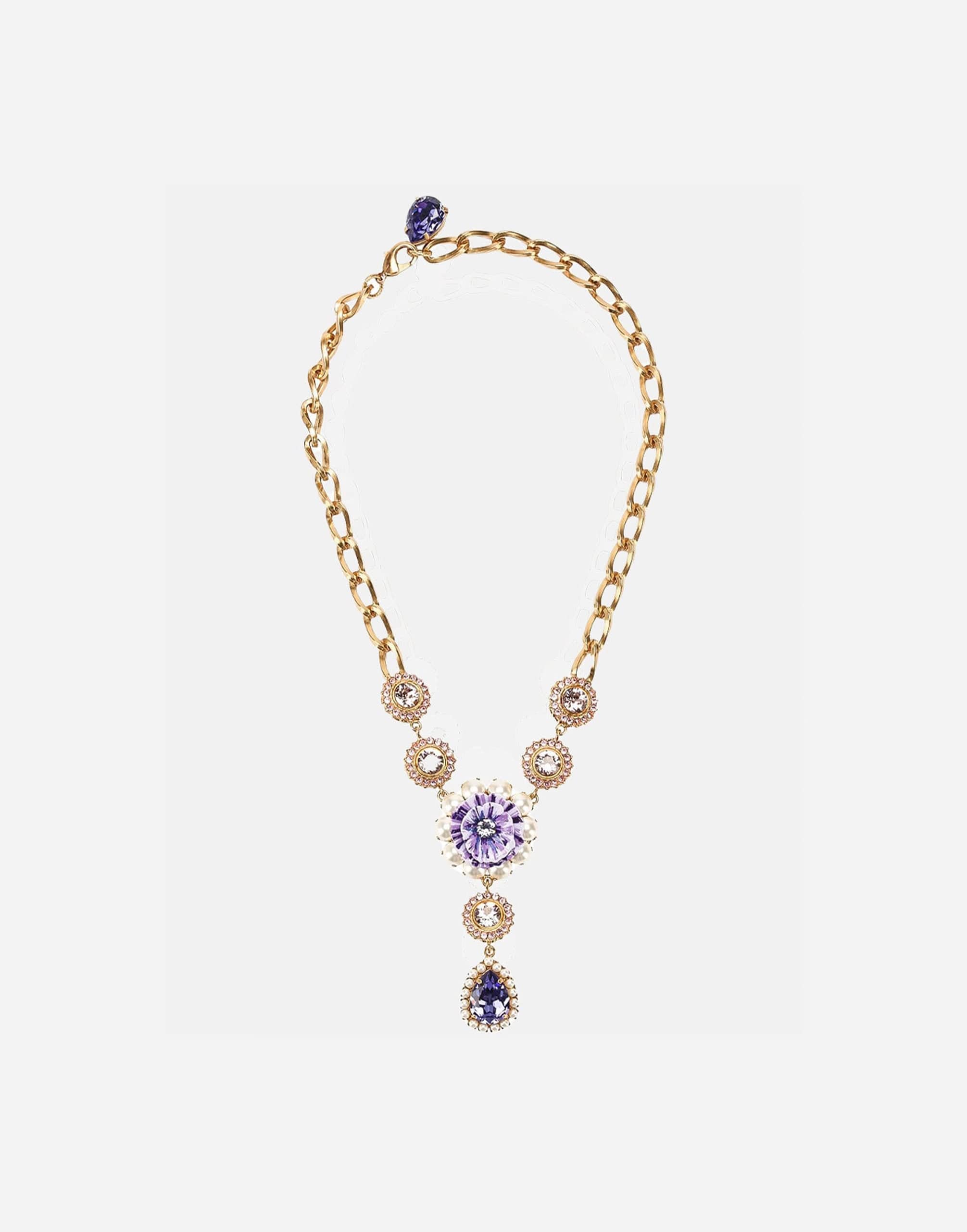 Dolce & Gabbana Floral Embellished Necklace