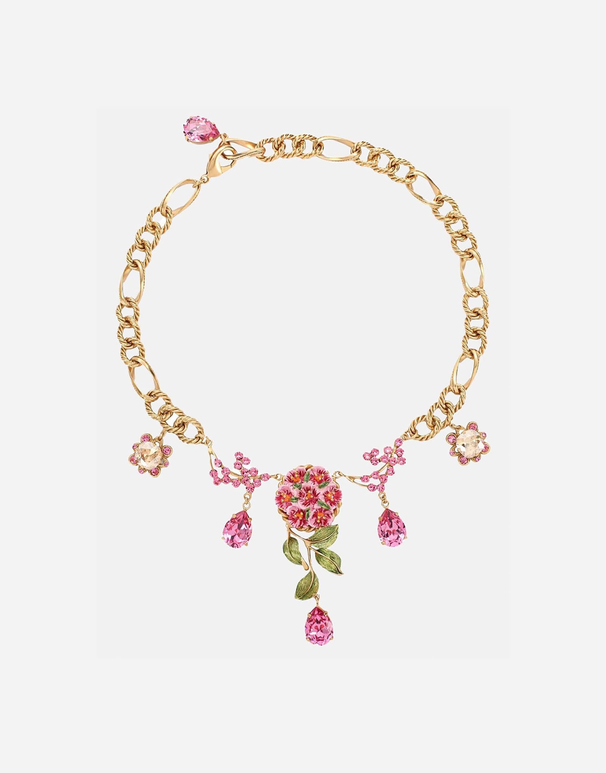 Dolce & Gabbana Floral Embellished Necklace