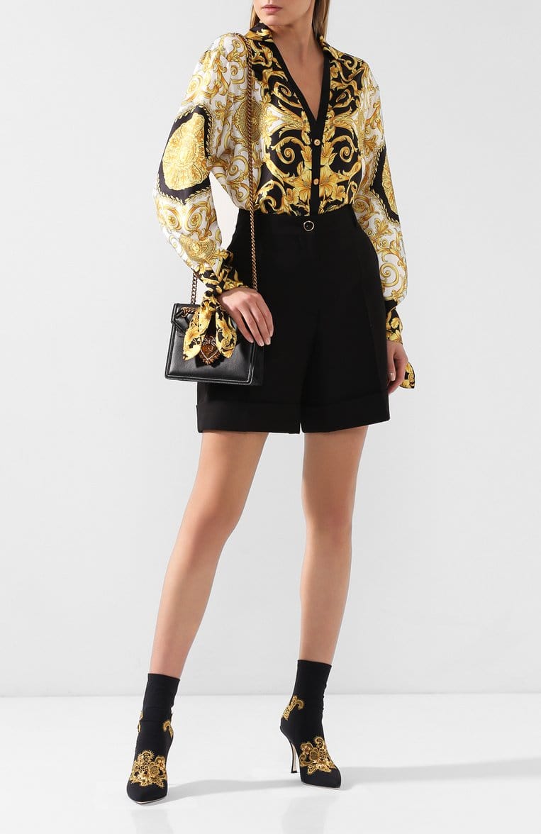 Dolce & Gabbana Floral-Embroidery Jersey Ankle Boots