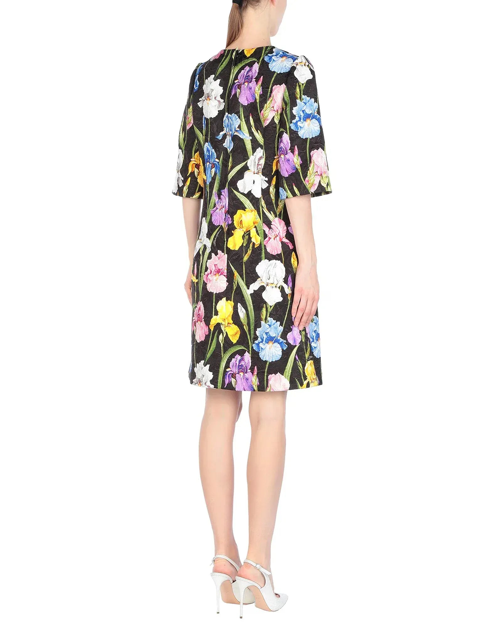 Dolce & Gabbana Floral Jacquard A-Line Mini Dress