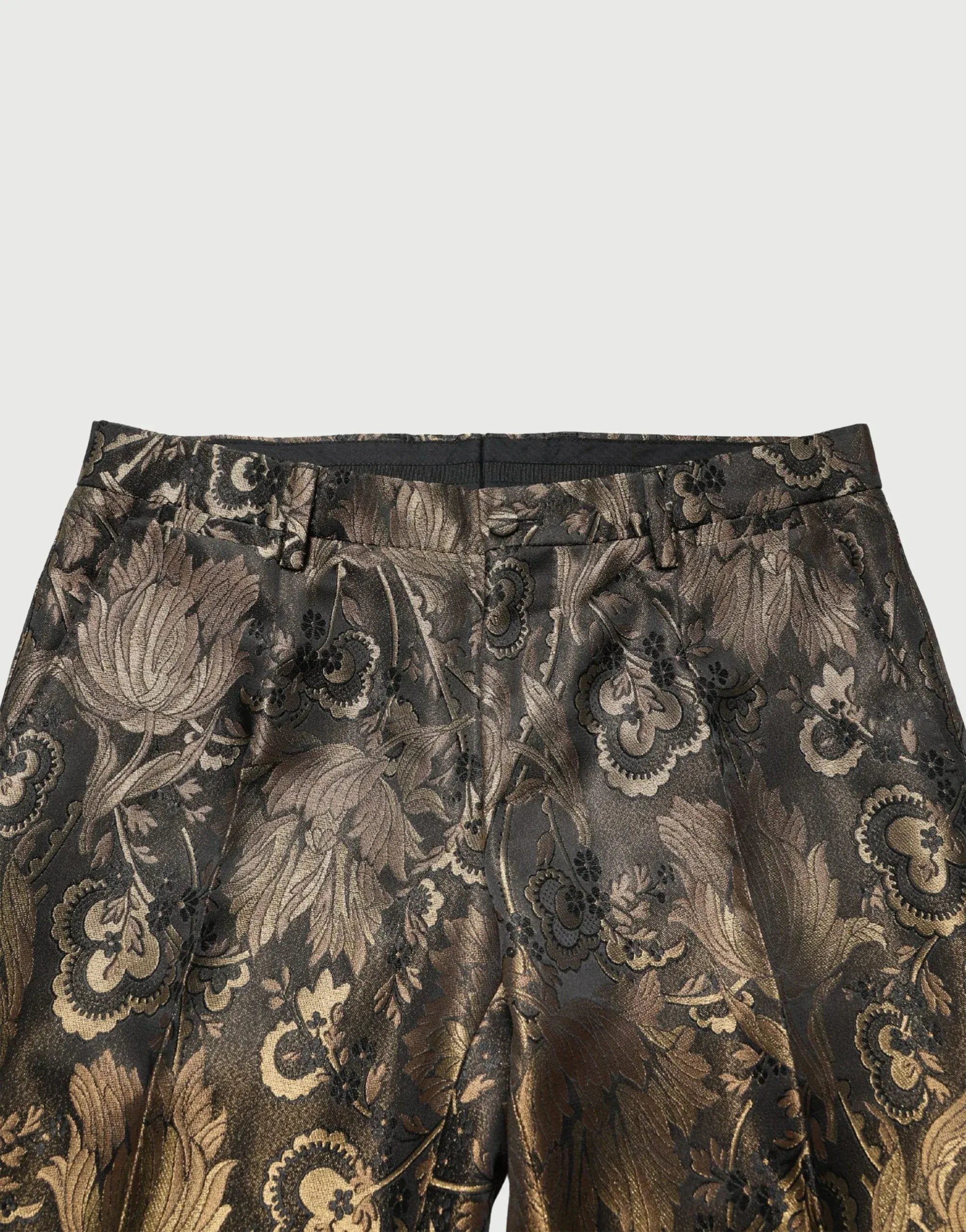 Dolce & Gabbana Floral Jacquard Brocade Trousers