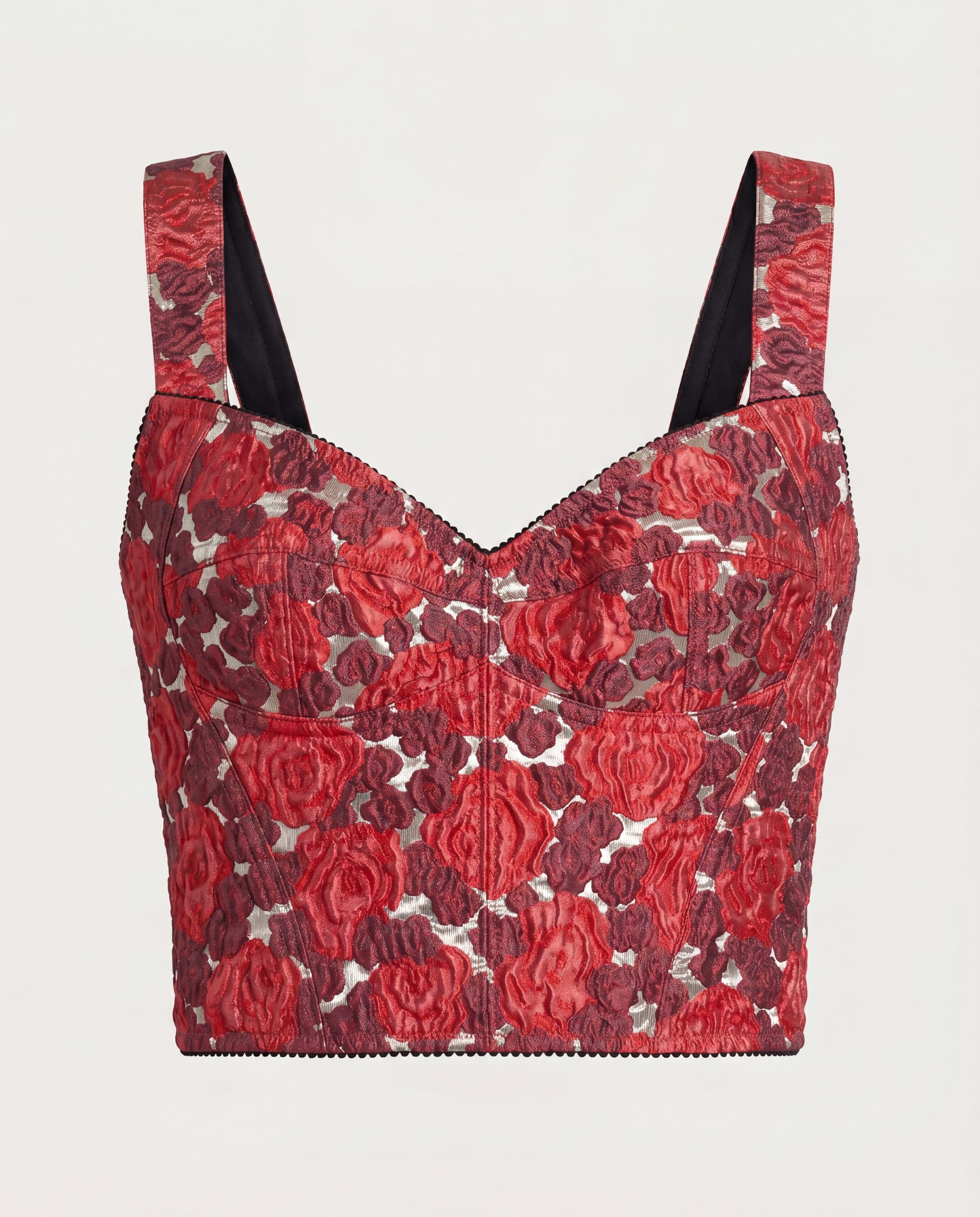 Dolce & Gabbana Dolce & Gabbana Floral Jacquard Bustier Crop Top