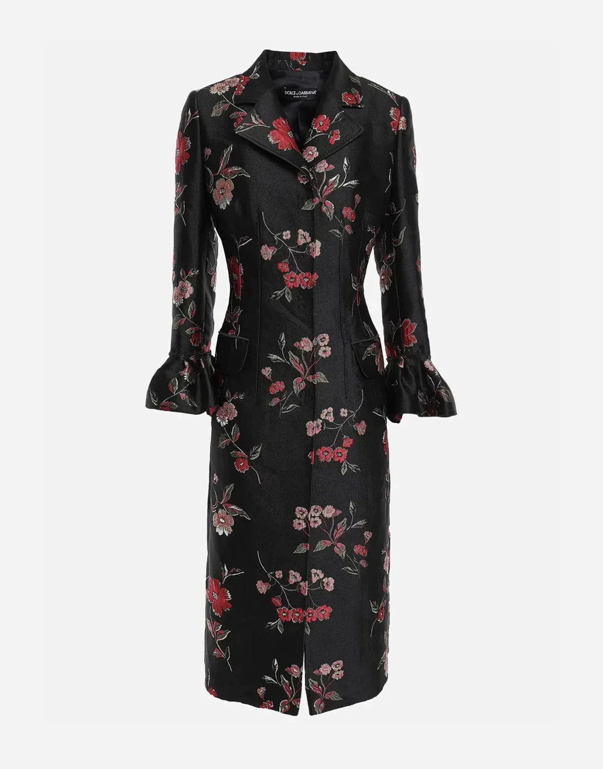 Dolce Gabbana Floral Jacquard Coat