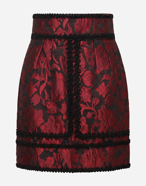極美品★ DOLCE＆GABBANA 総レース スカート 花柄 38 Dolce & Gabbana 花柄ジャカードレース ミニスカート | Sendegaro JP