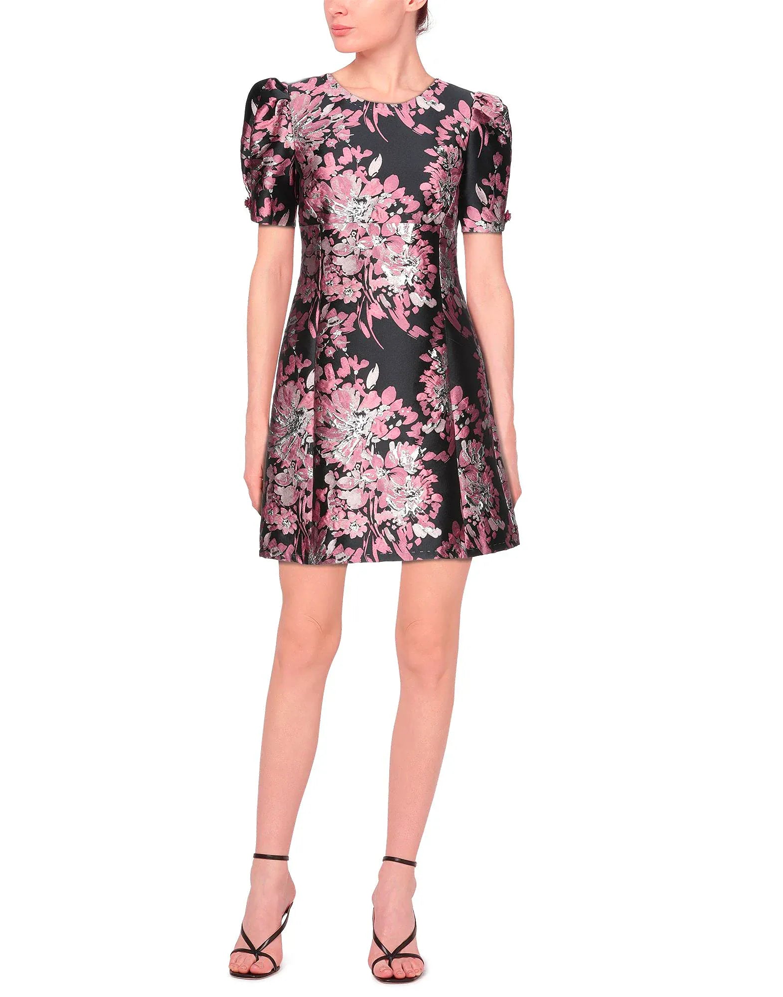 Floral Jacquard Mini Dress - alternate view