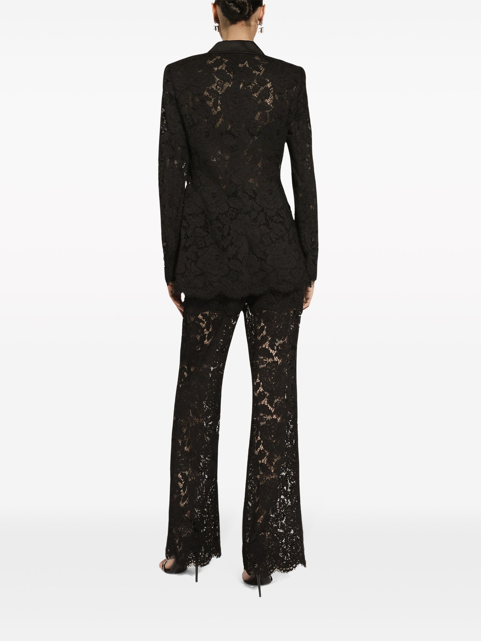 Dolce & Gabbana Floral Lace Blazer Jacket