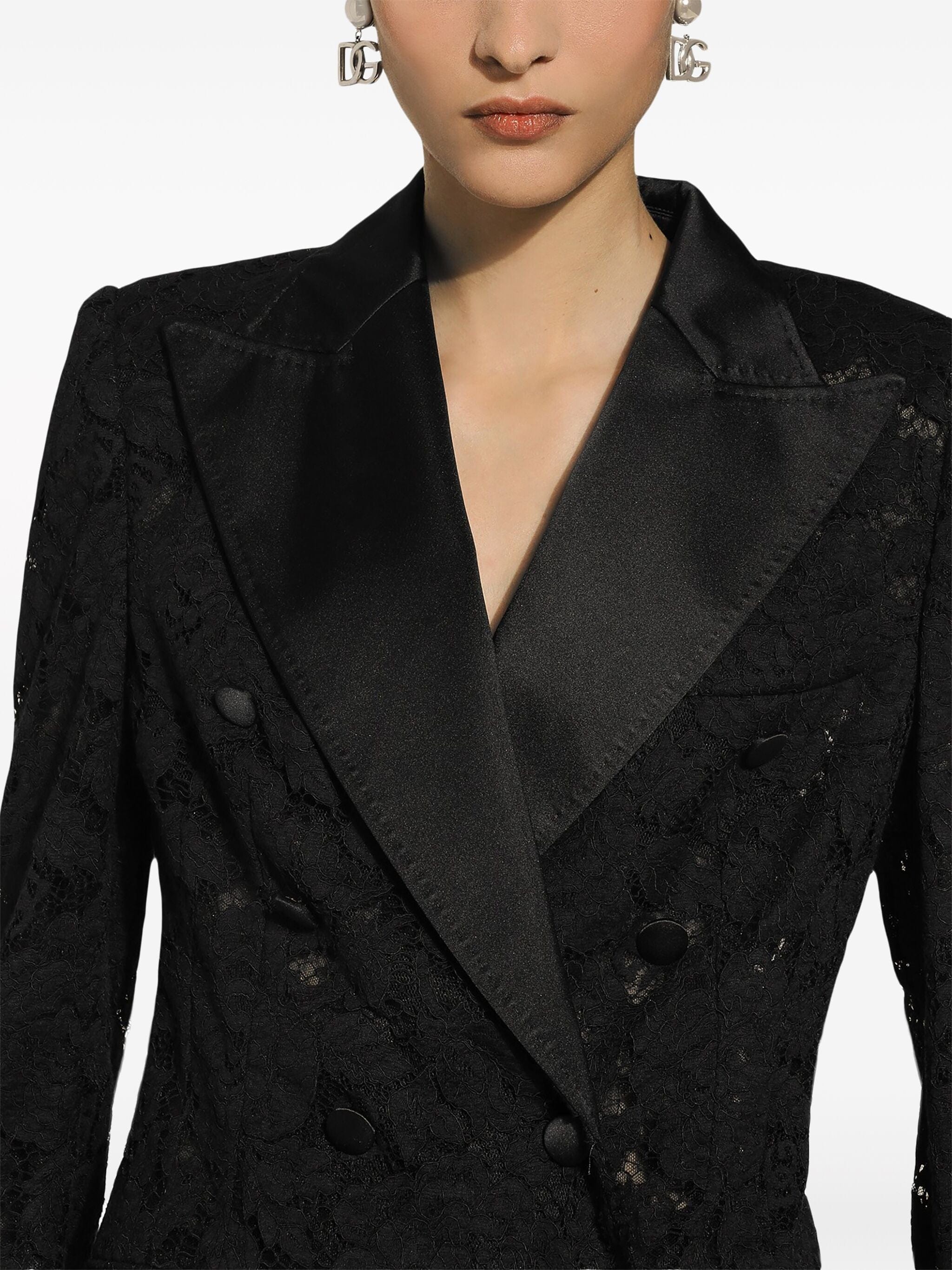 Dolce & Gabbana Floral Lace Blazer Jacket