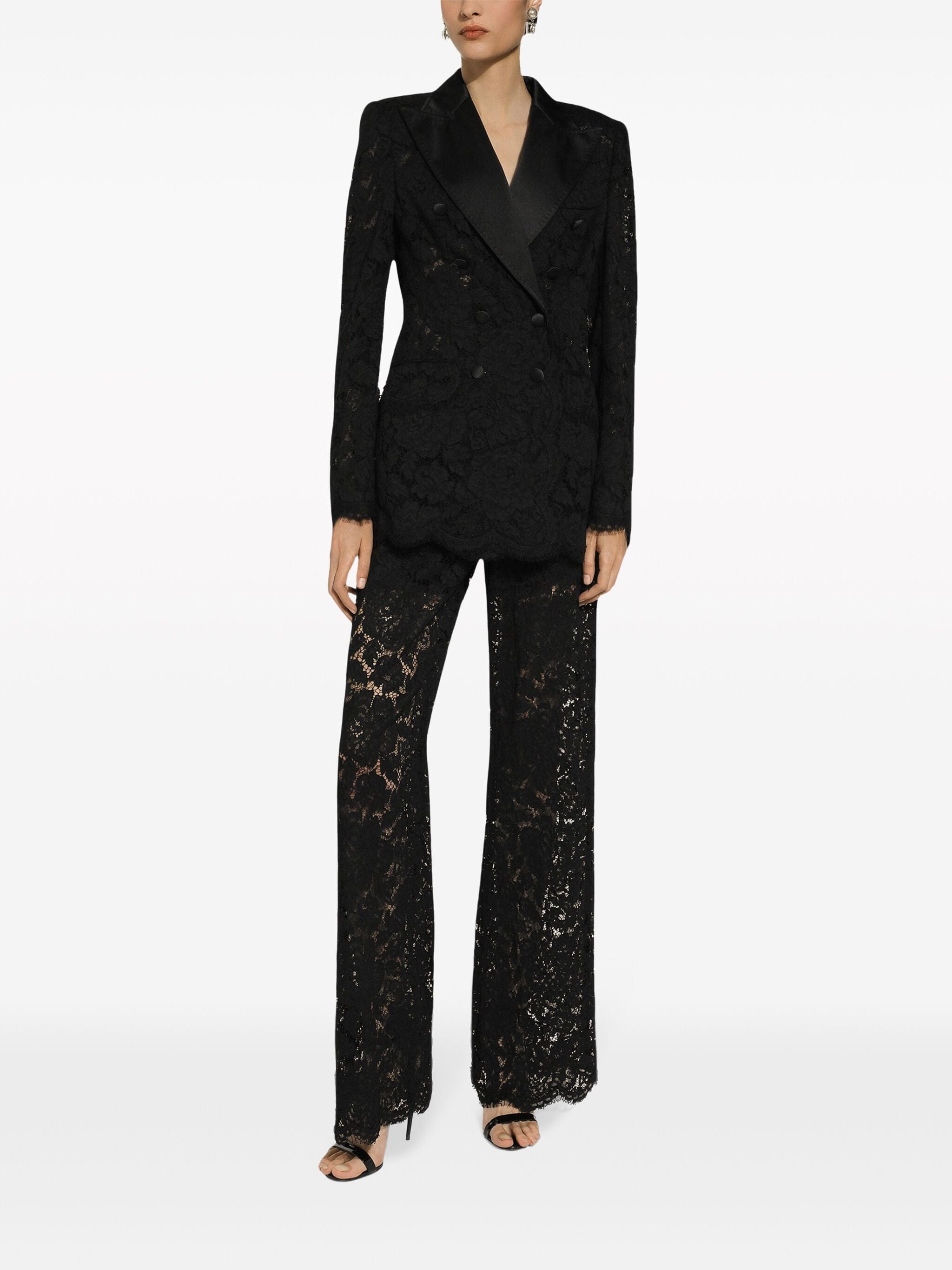 Dolce & Gabbana Floral Lace Blazer Jacket