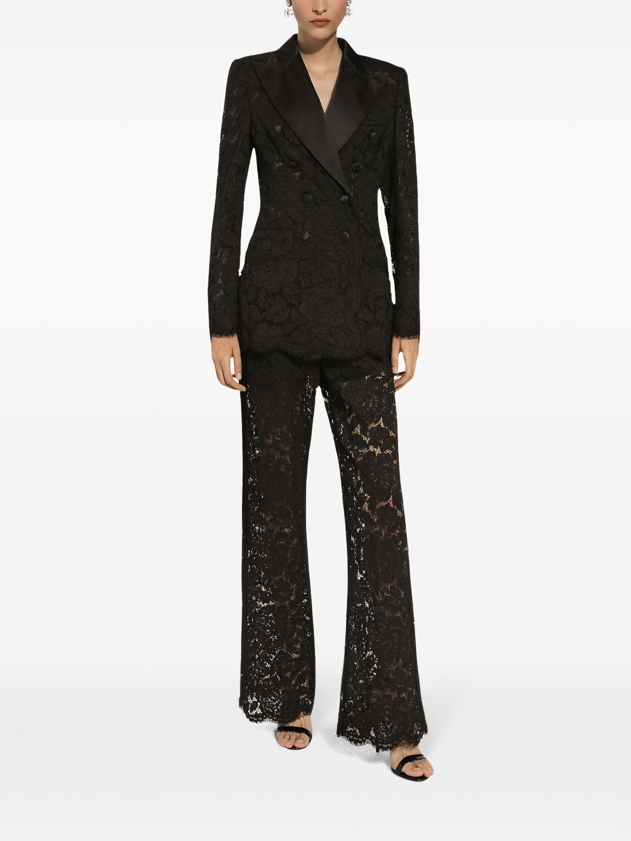 Dolce & Gabbana Floral Lace Blazer Jacket