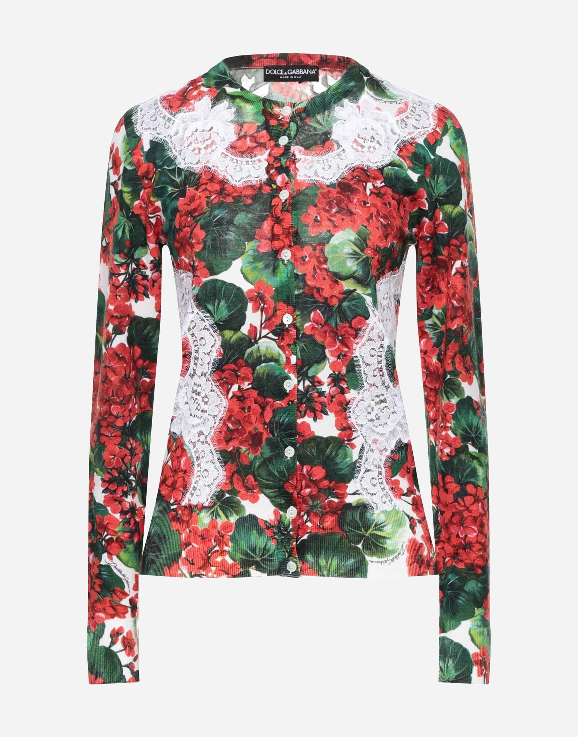Dolce & Gabbana Floral Lace Button-Up Cardigan