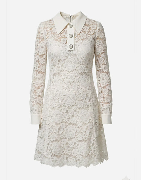 dolce and gabbana white mini dress Dolce & Gabbana Cotton Raschel Tweed Mini Dress