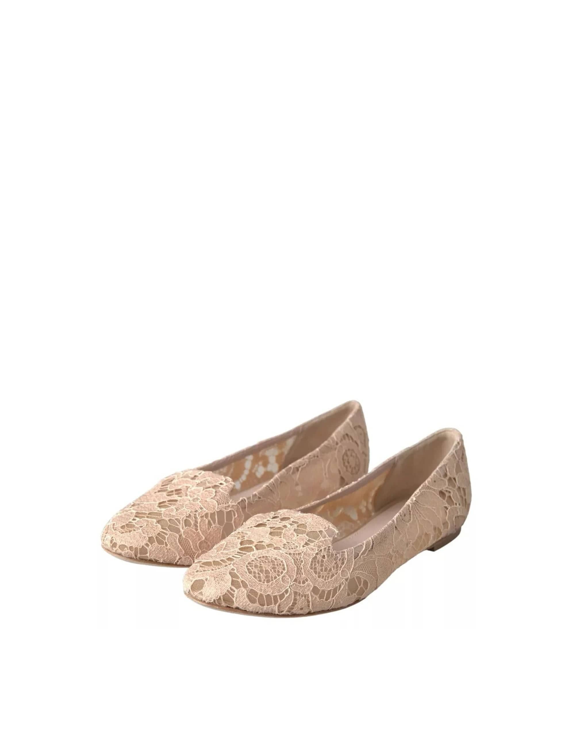 Dolce & Gabbana Floral Lace Flat Shoes