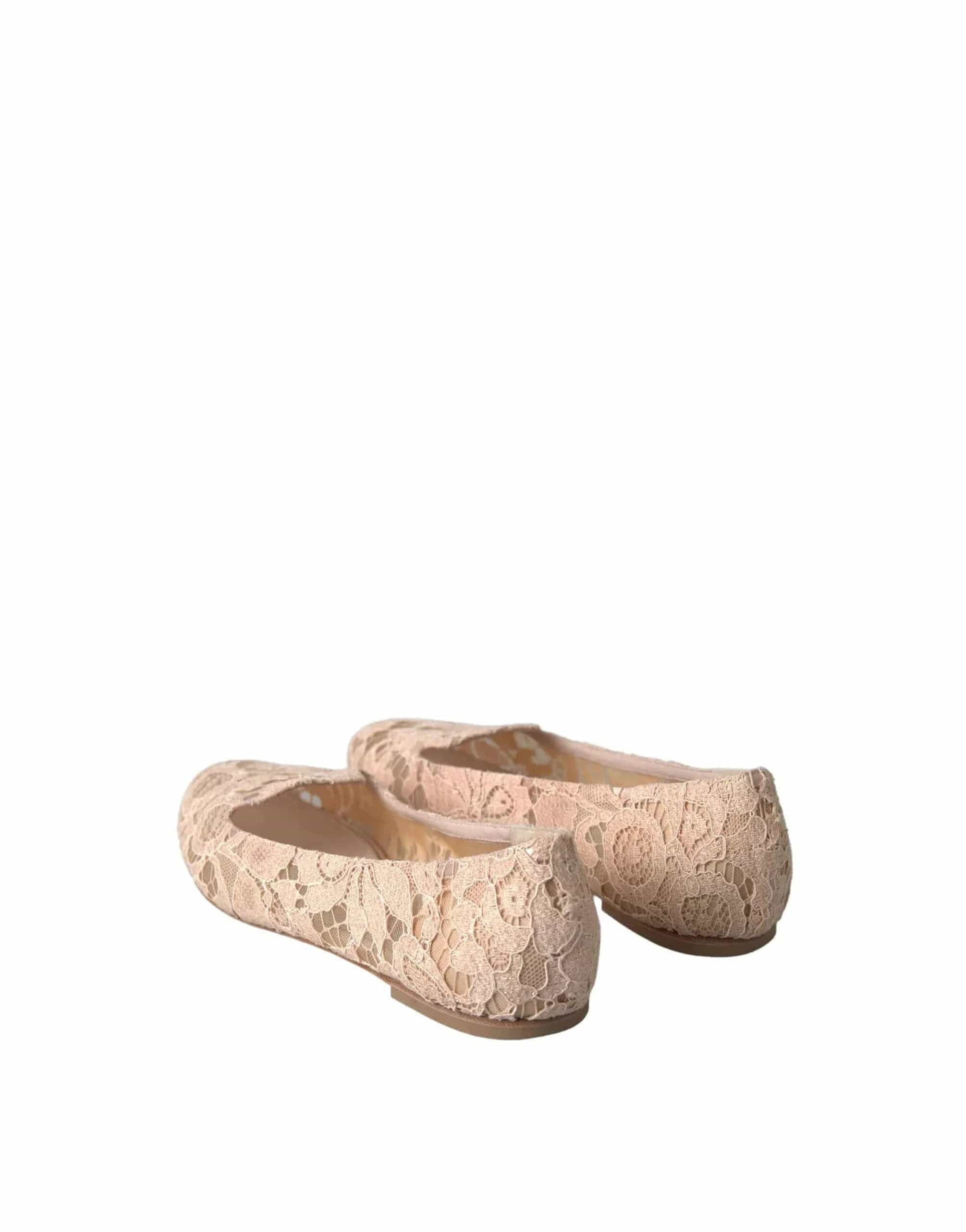 Dolce & Gabbana Floral Lace Flat Shoes