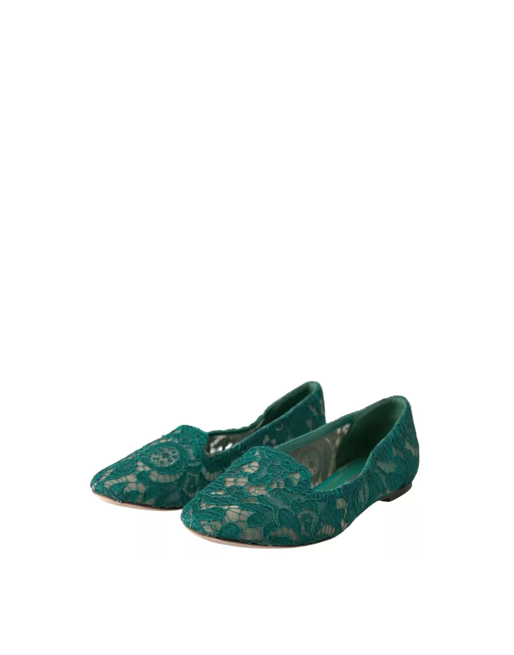 Dolce & Gabbana Floral Lace Flats