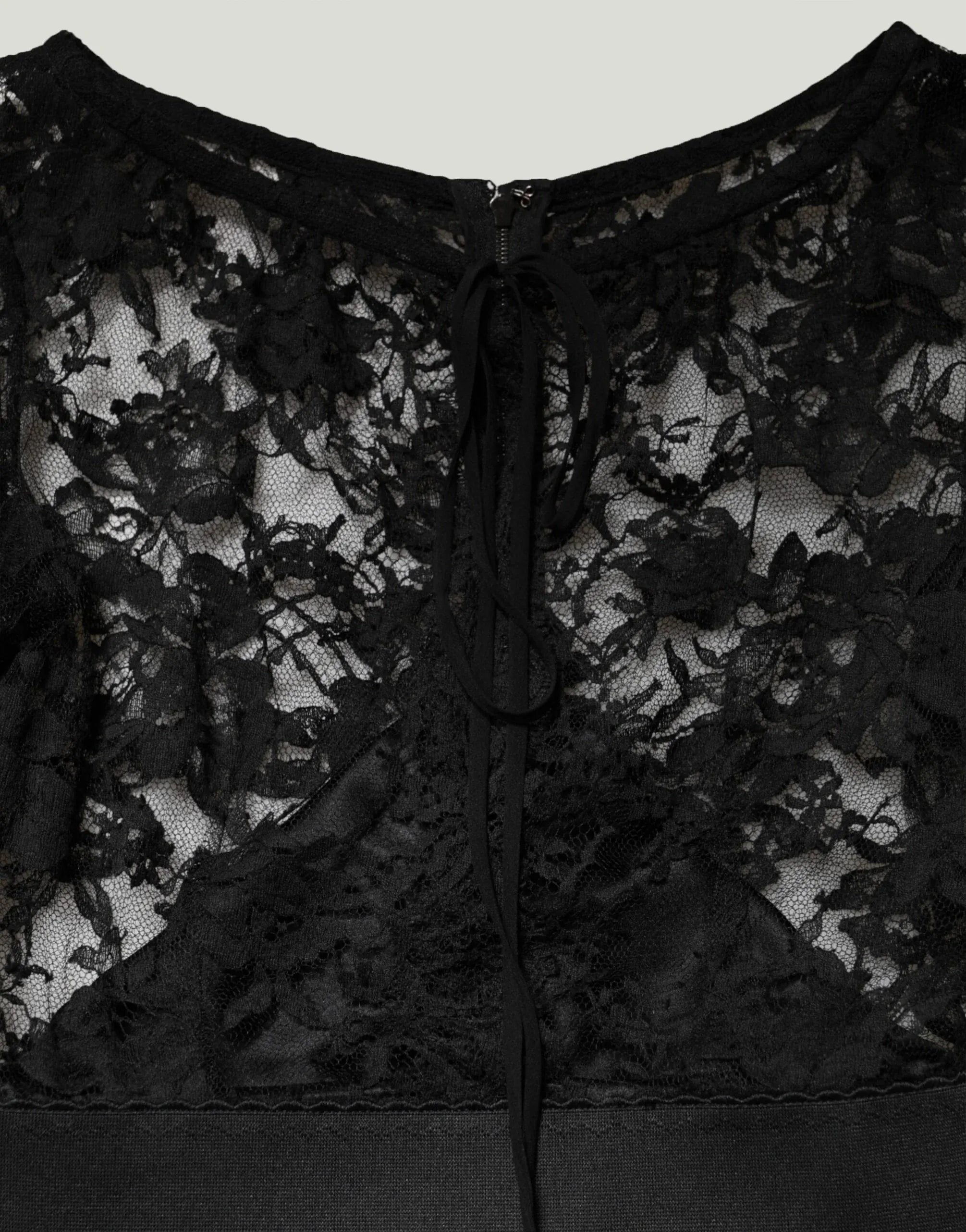 Dolce & Gabbana Black Lace Trim Cotton Sheath Midi Dress