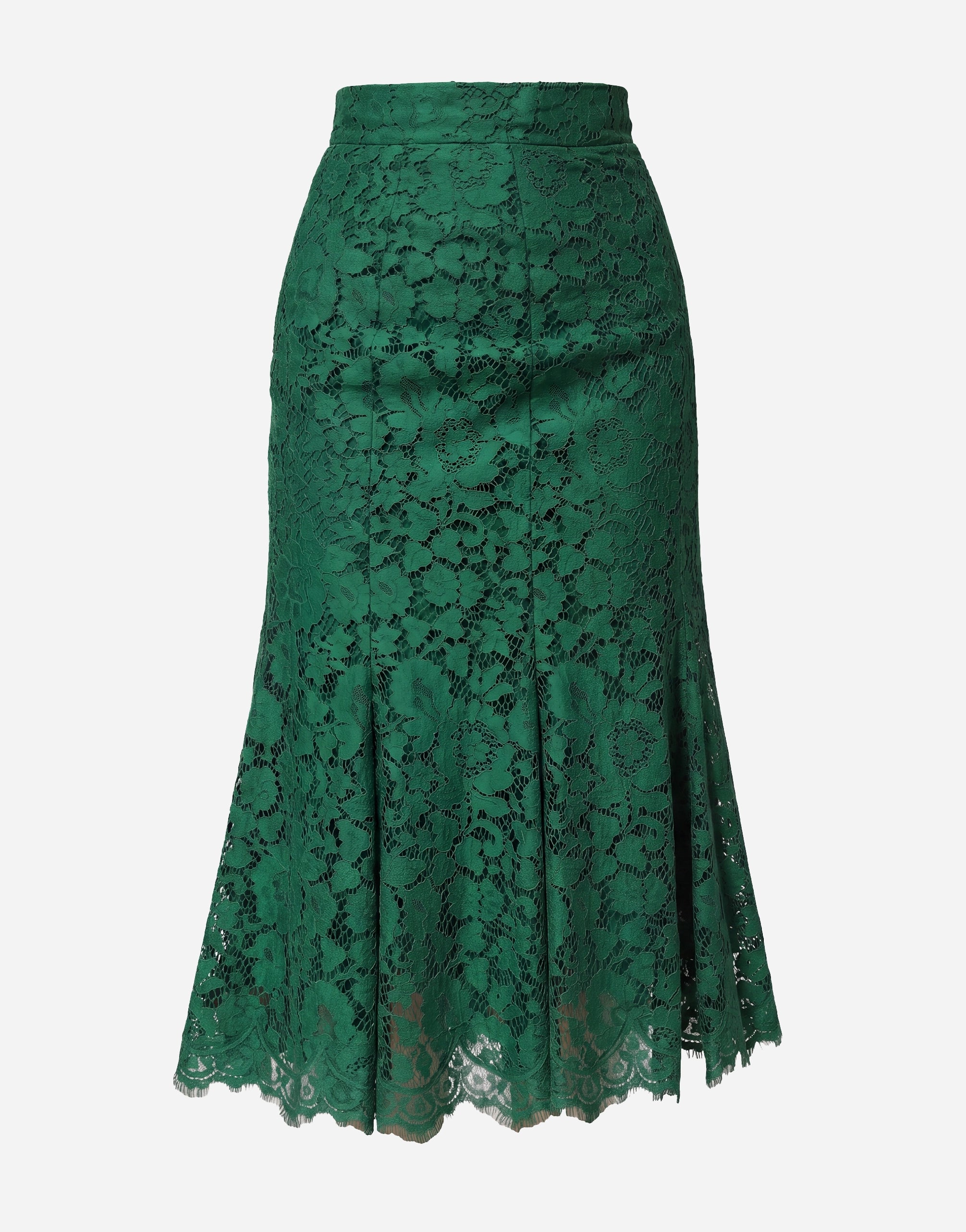 Dolce & Gabbana Midirock mit hoher Taille aus floraler Spitze