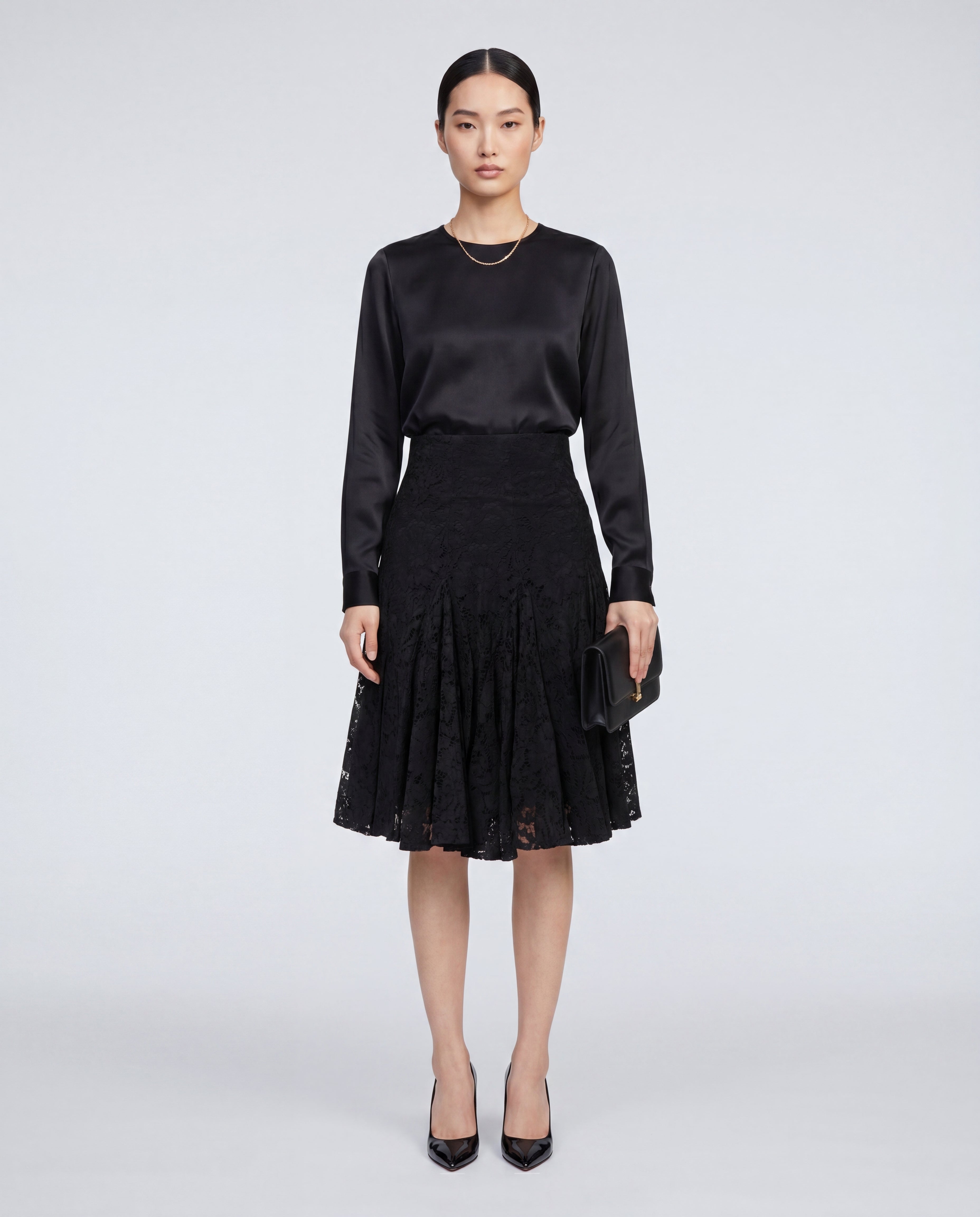 Dolce & Gabbana フローラルレース ミディスカート | Sendegaro JP