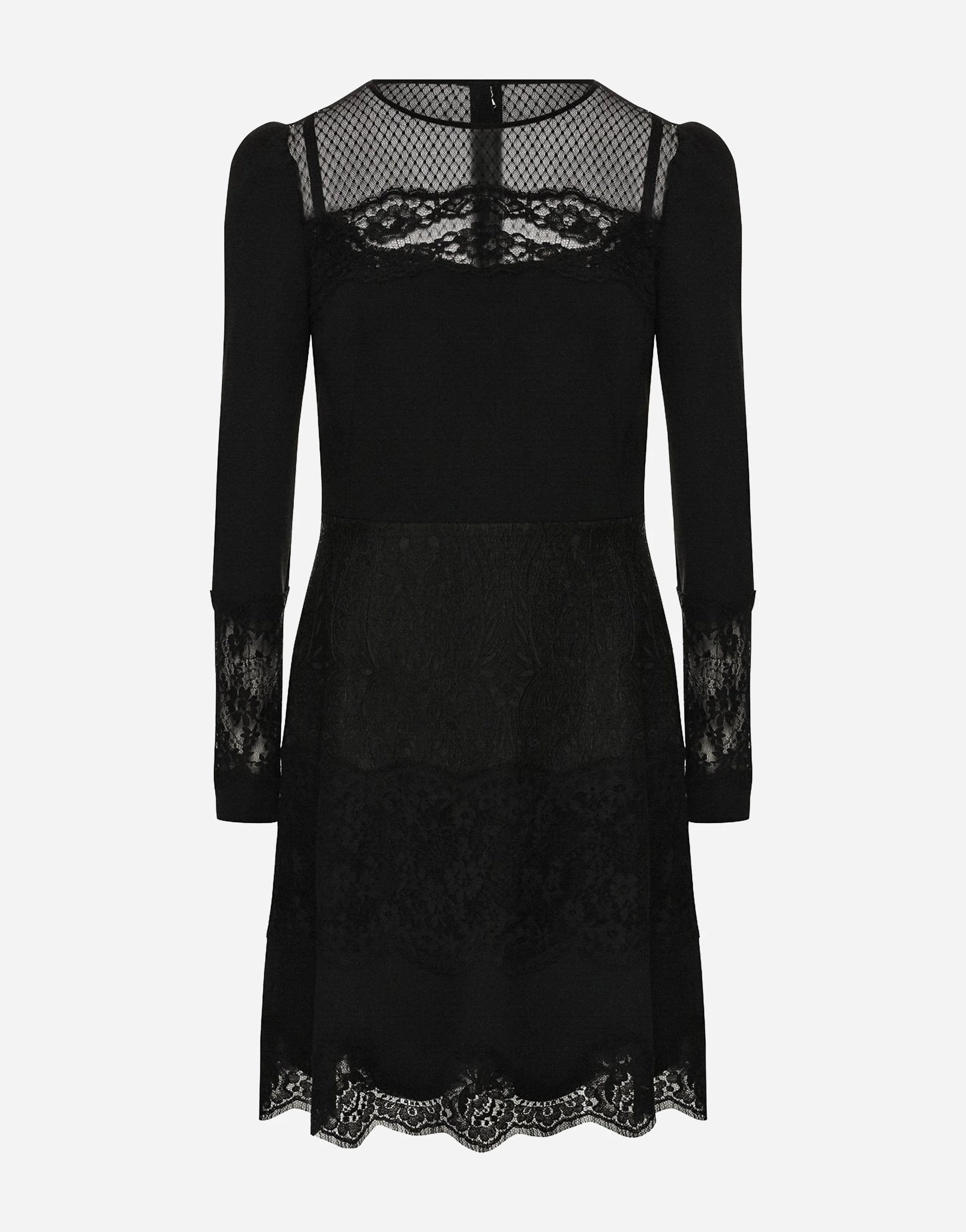 Dolce & Gabbana フローラルレース シース ミニドレス