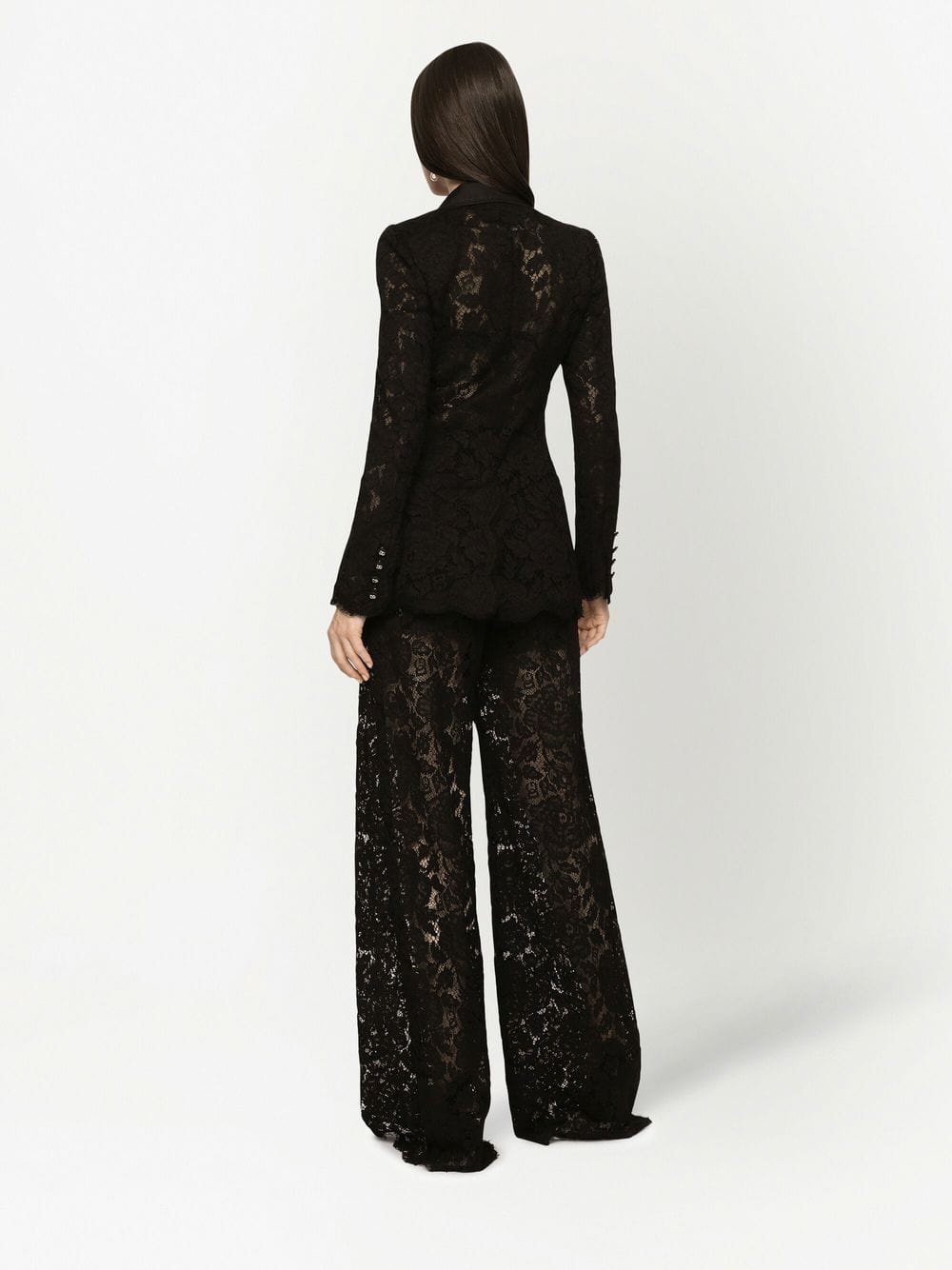 Dolce & Gabbana Floral Lace Tailored Pants