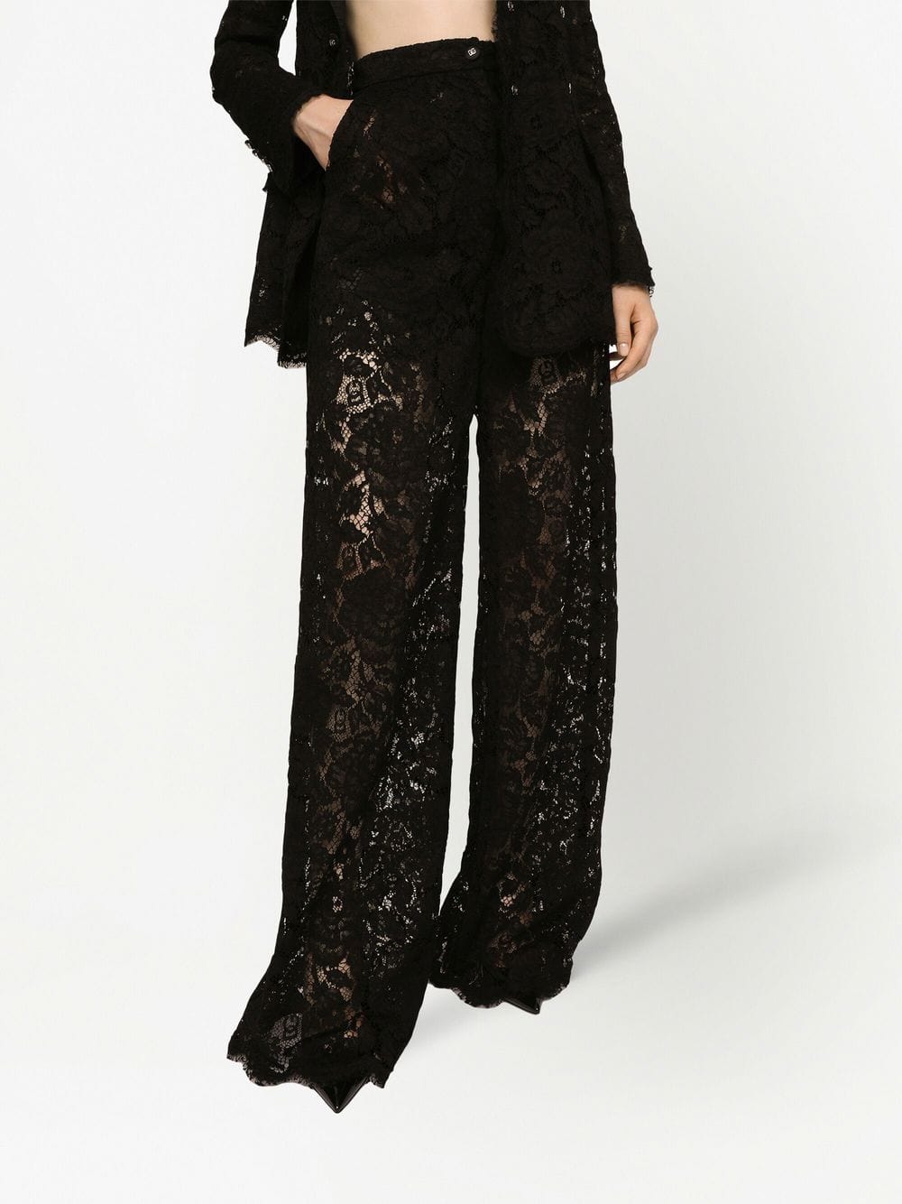 Dolce & Gabbana Floral Lace Tailored Pants