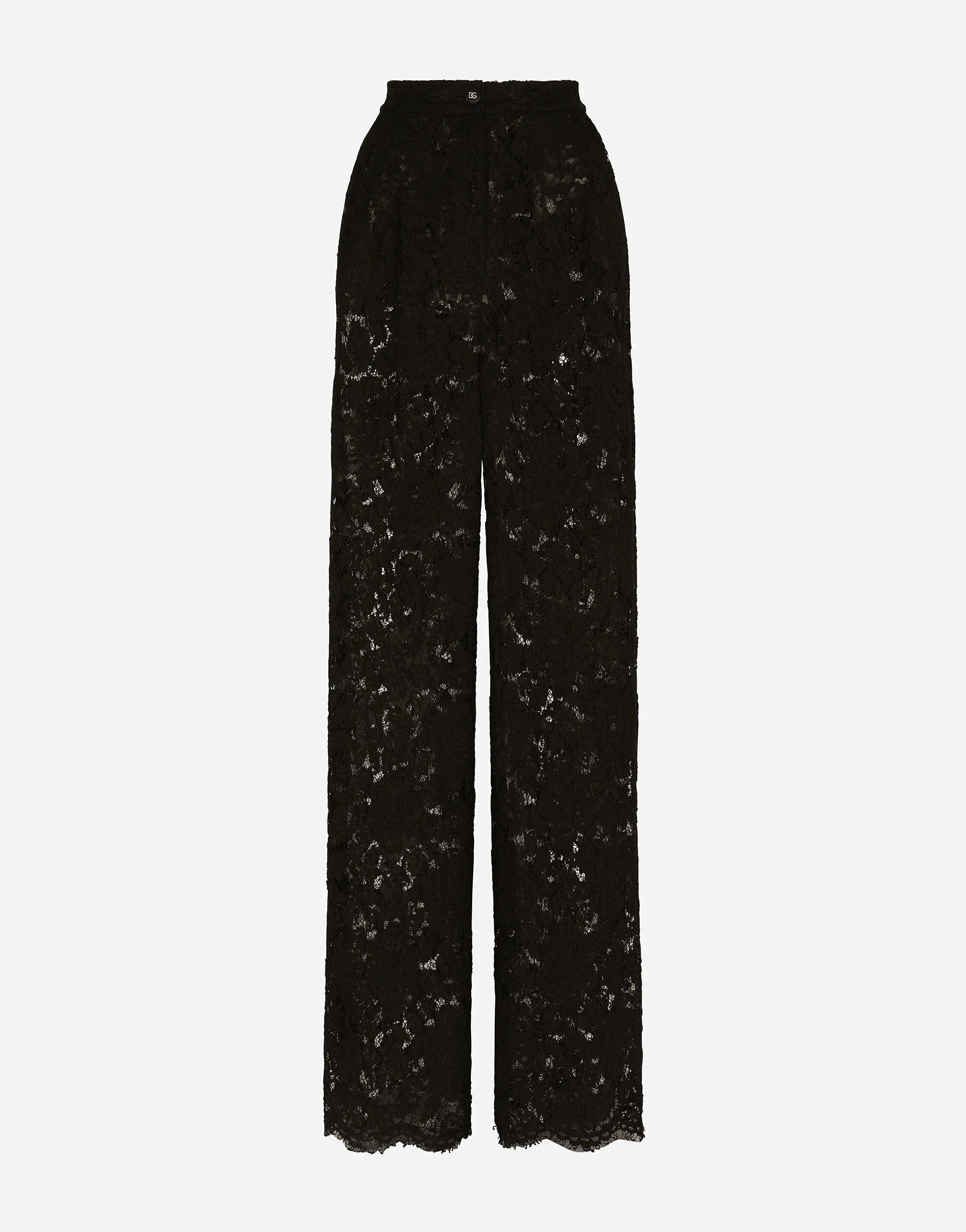 Dolce & Gabbana Floral Lace Tailored Pants | Sendegaro