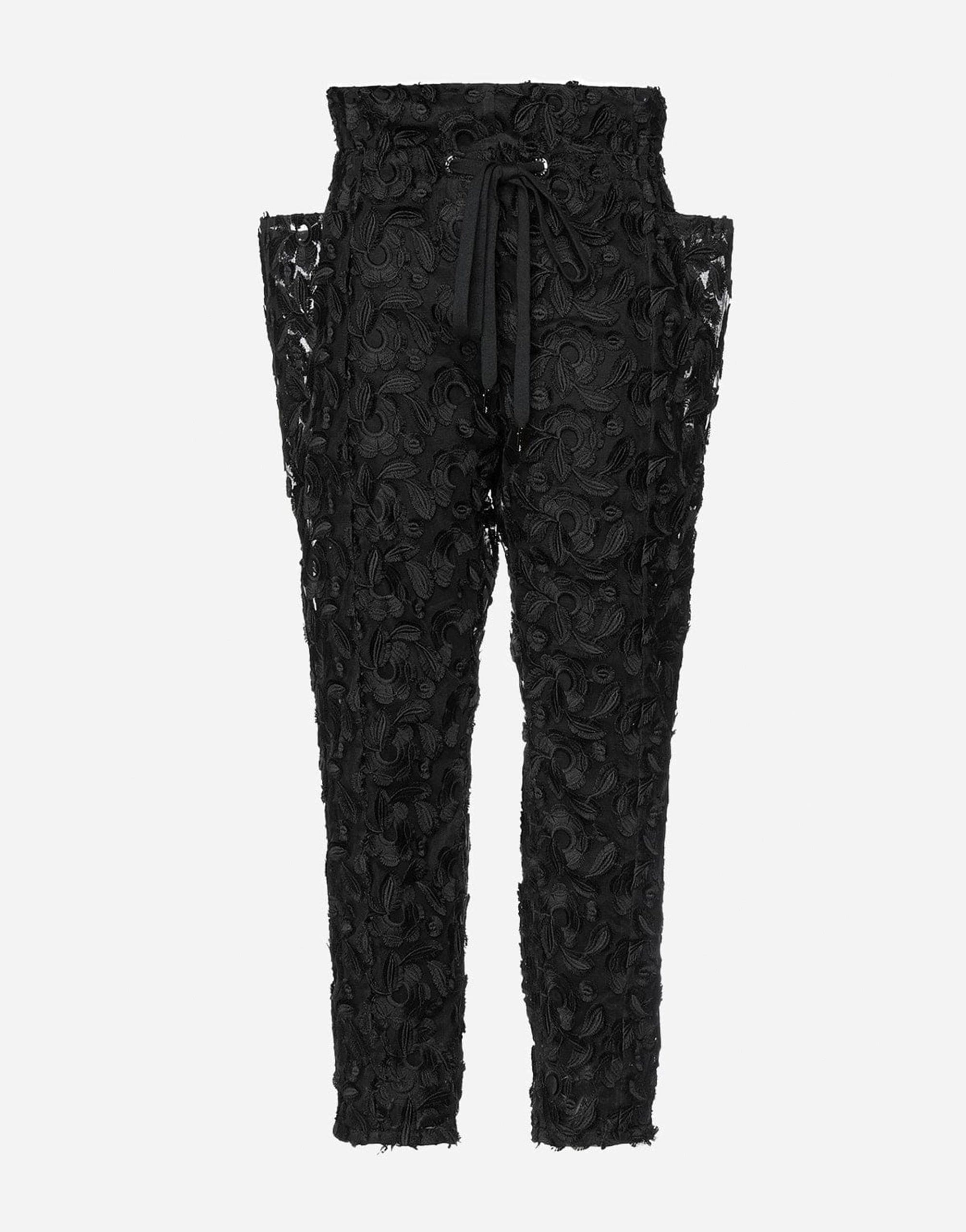 Dolce & Gabbana Floral Lace Tapered Trousers