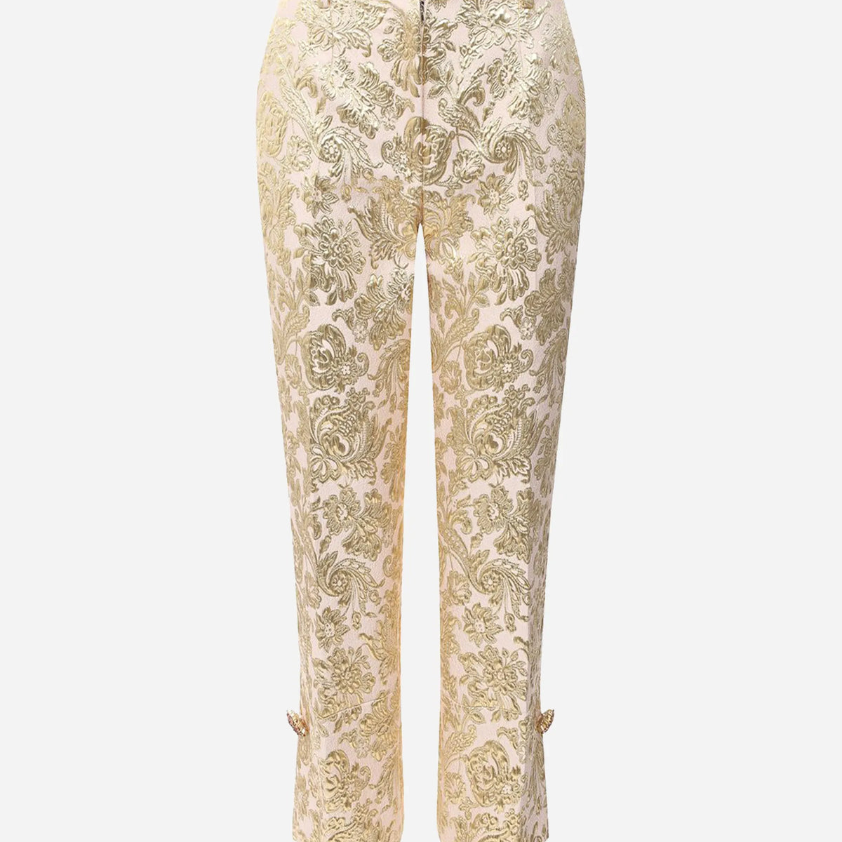 Dolce & Gabbana Floral Lamé Trousers | Sendegaro AE