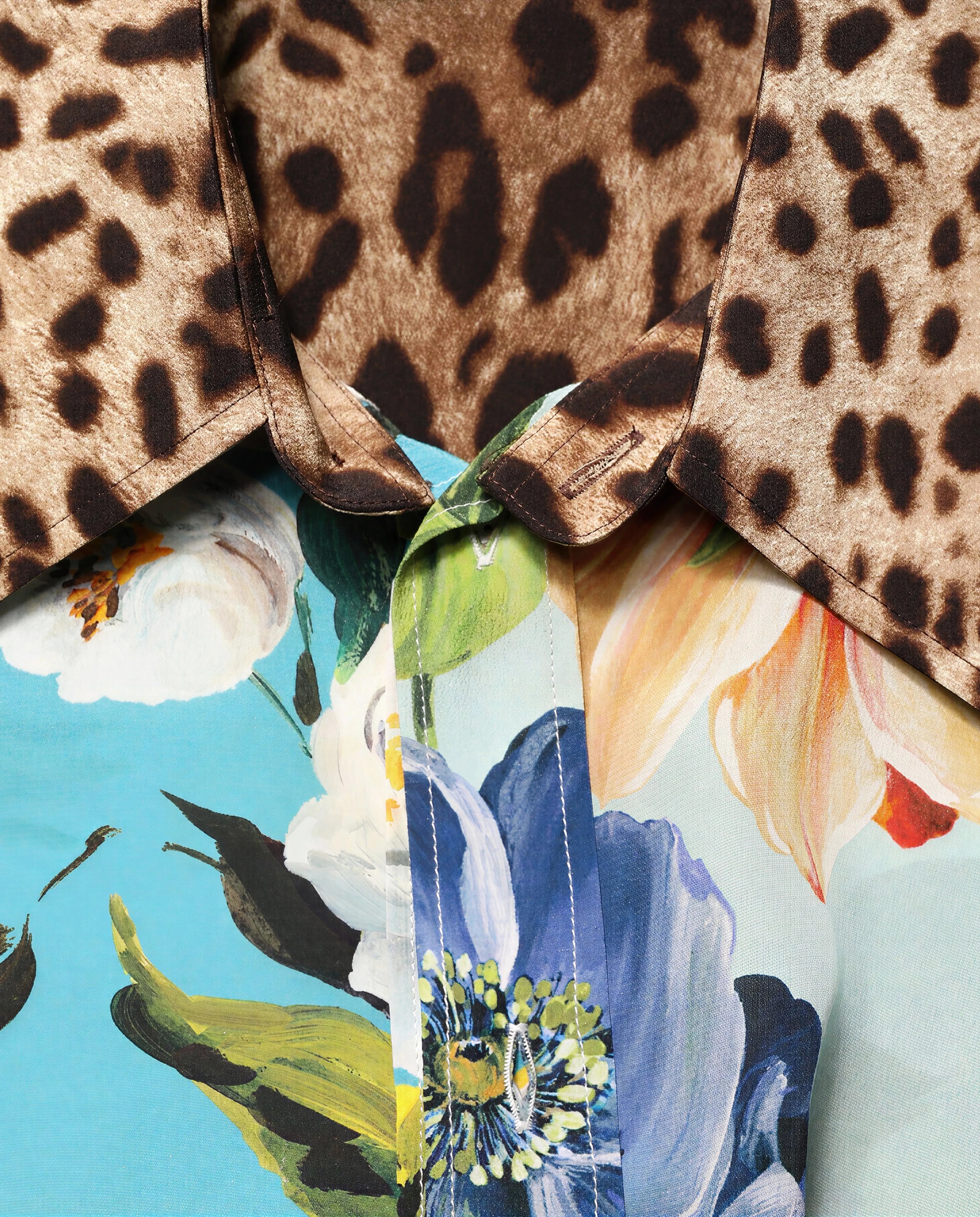 Dolce & Gabbana Floral Leopard Collar Shirt | Sendegaro ZA