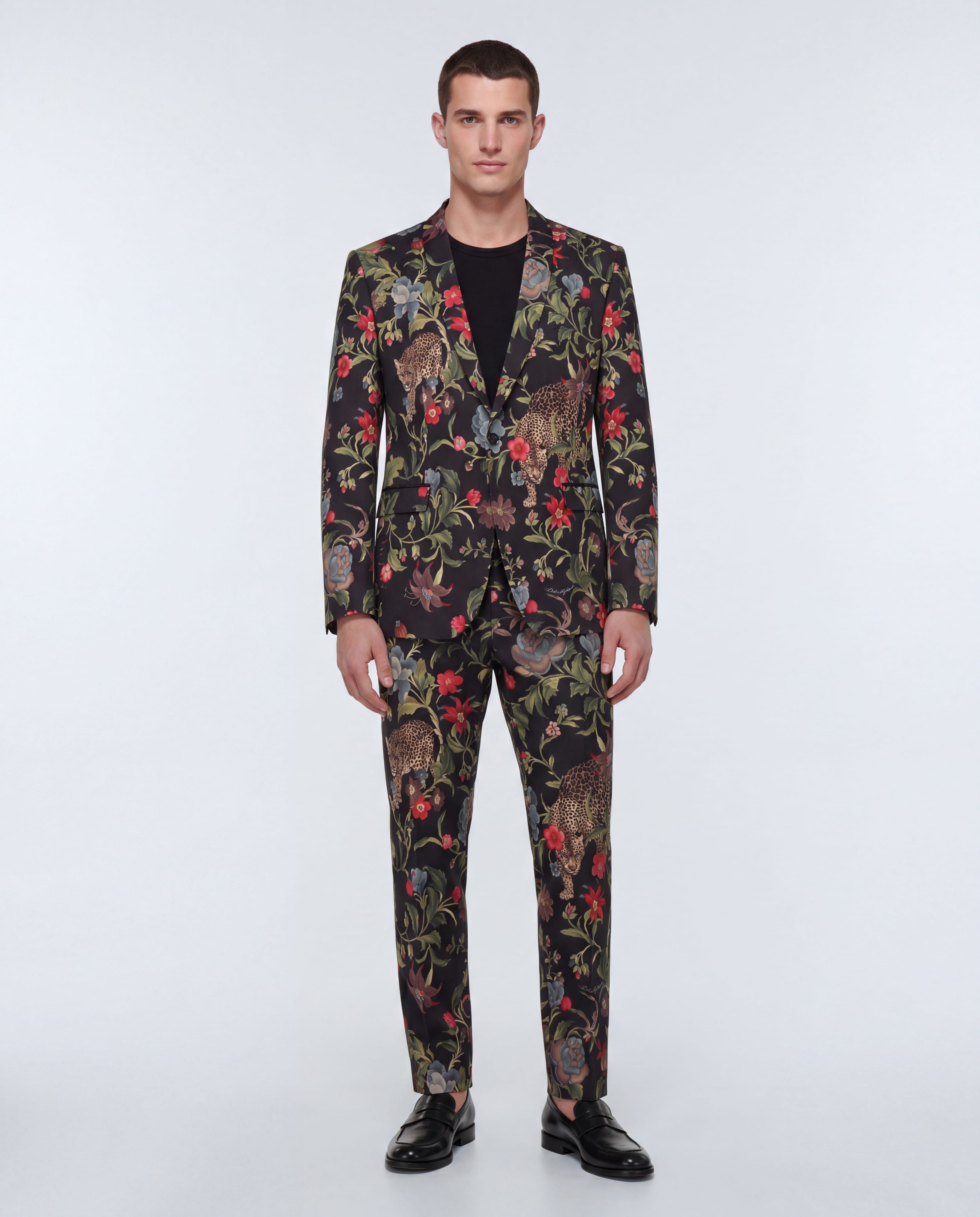 Dolce & Gabbana Floral Leopard Print Tailored Blazer - alternate view