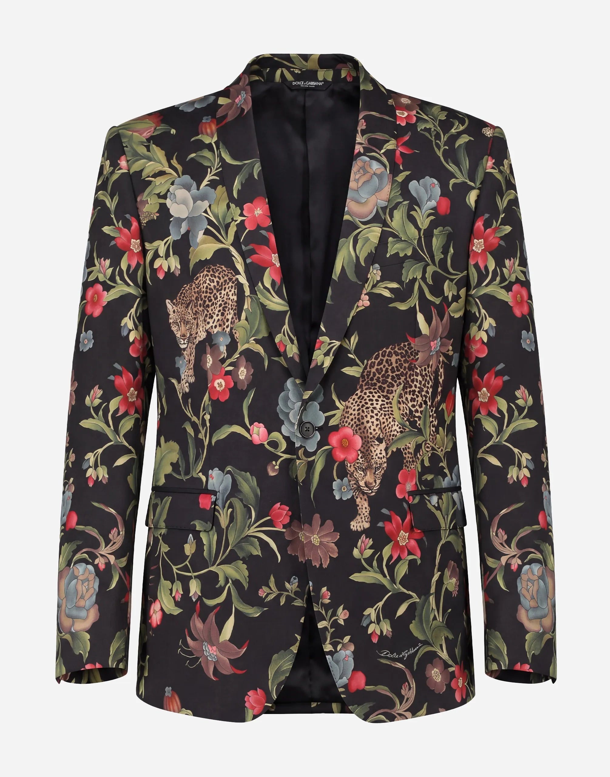 Dolce & Gabbana Dolce & Gabbana Floral Leopard Print Tailored Blazer