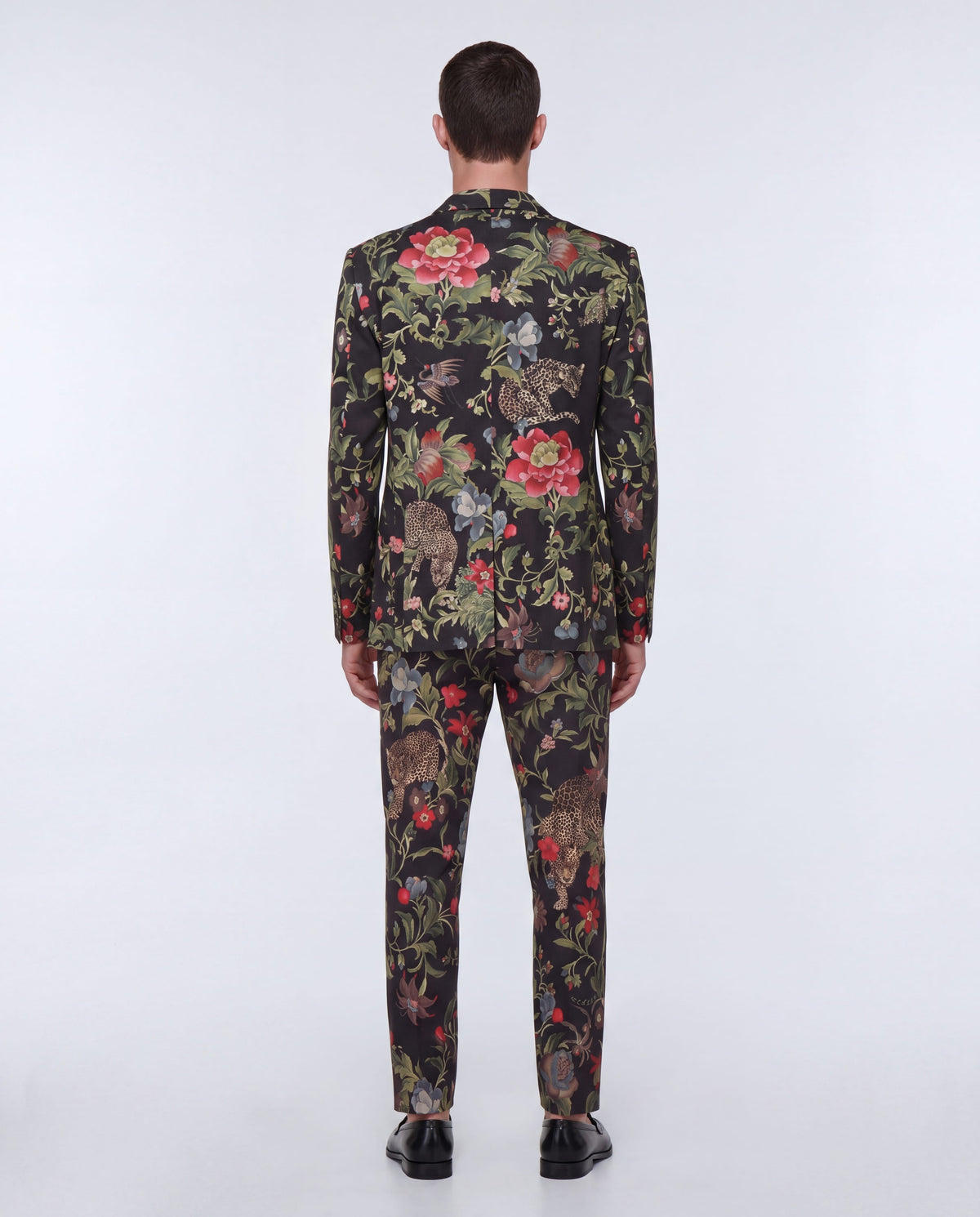 Dolce & Gabbana 花柄レオパードプリントのテーラードブレザー 