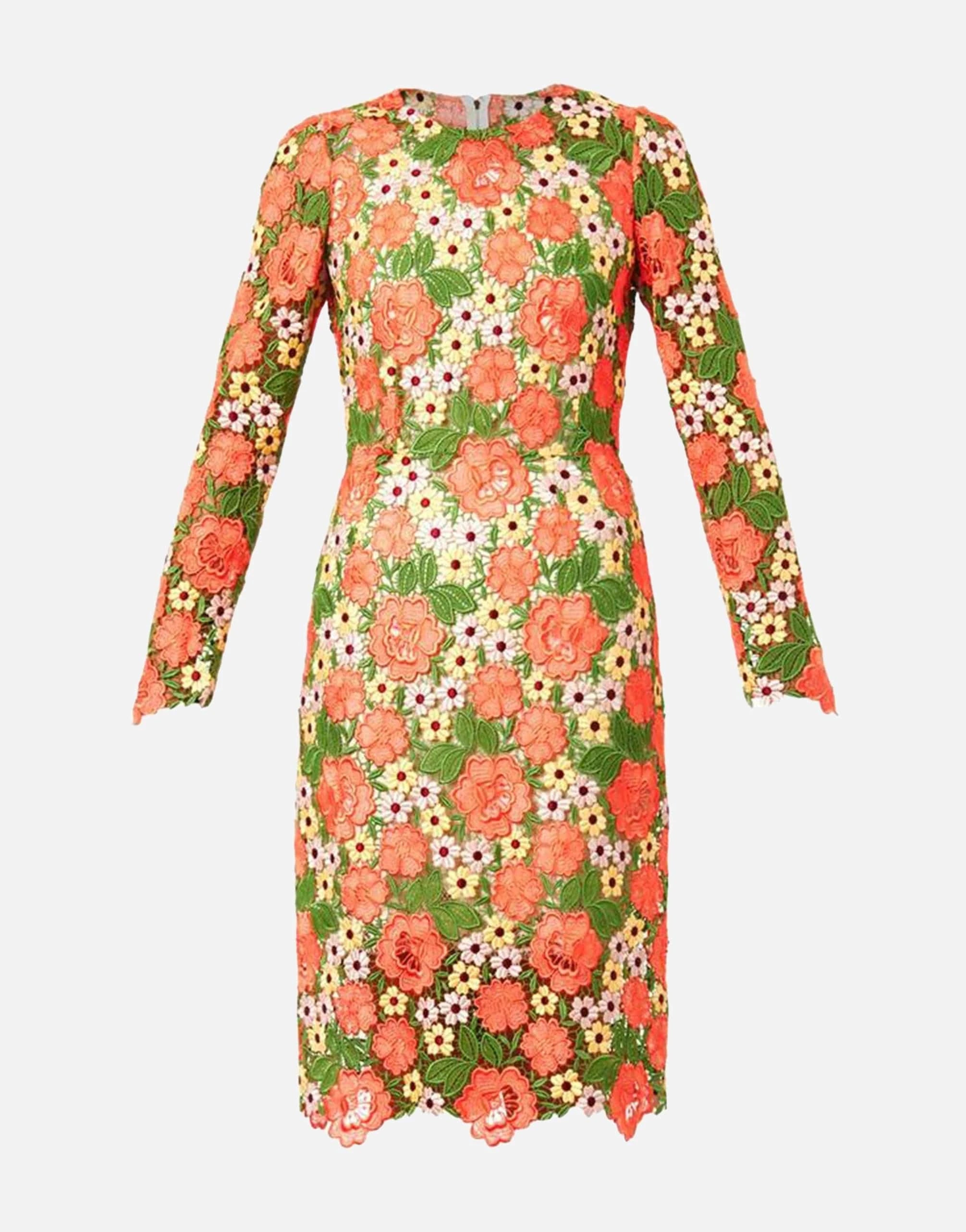 Dolce & Gabbana Floral Macramé Lace Dress