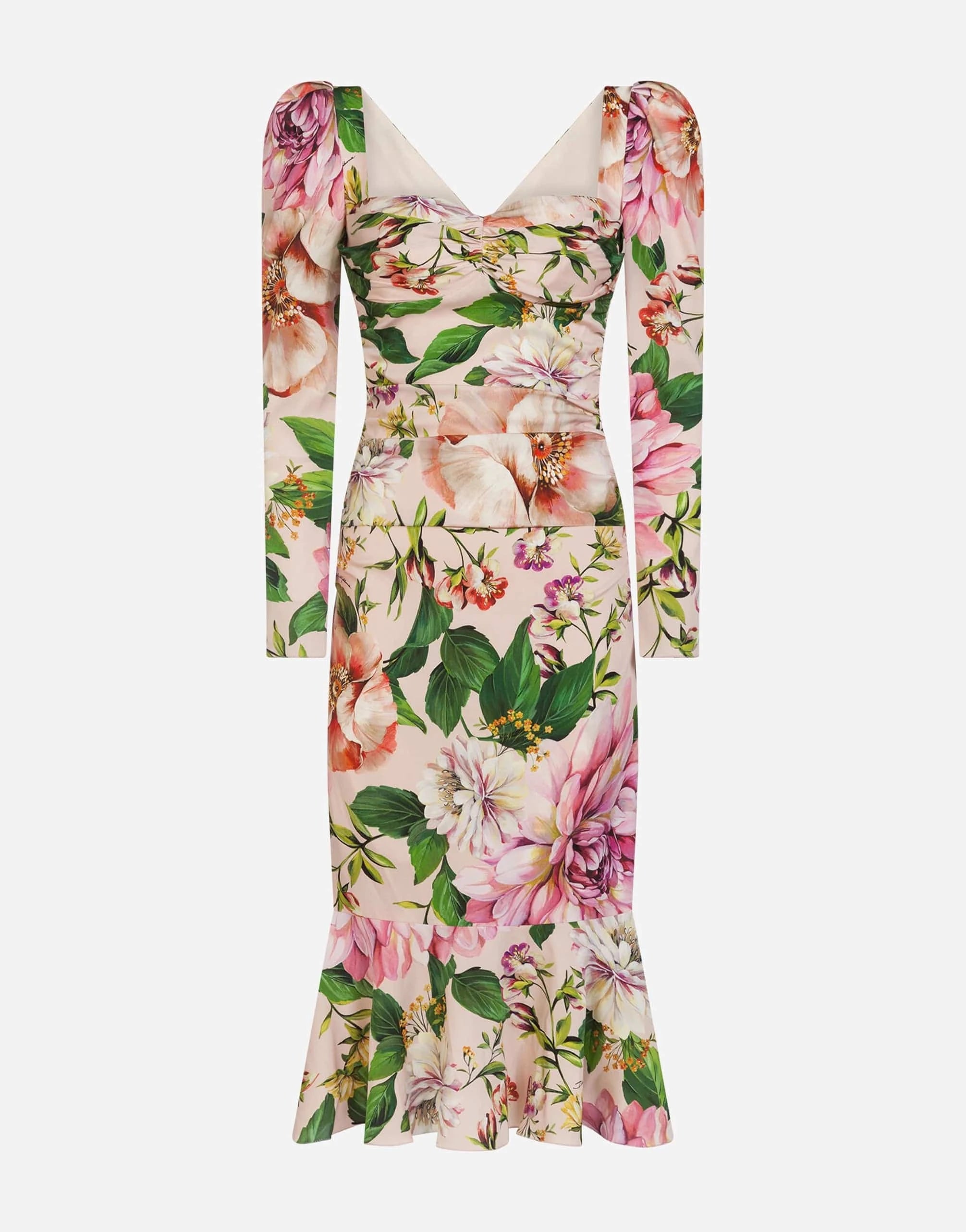 Dolce & Gabbana Floral-Print Bustier Dress