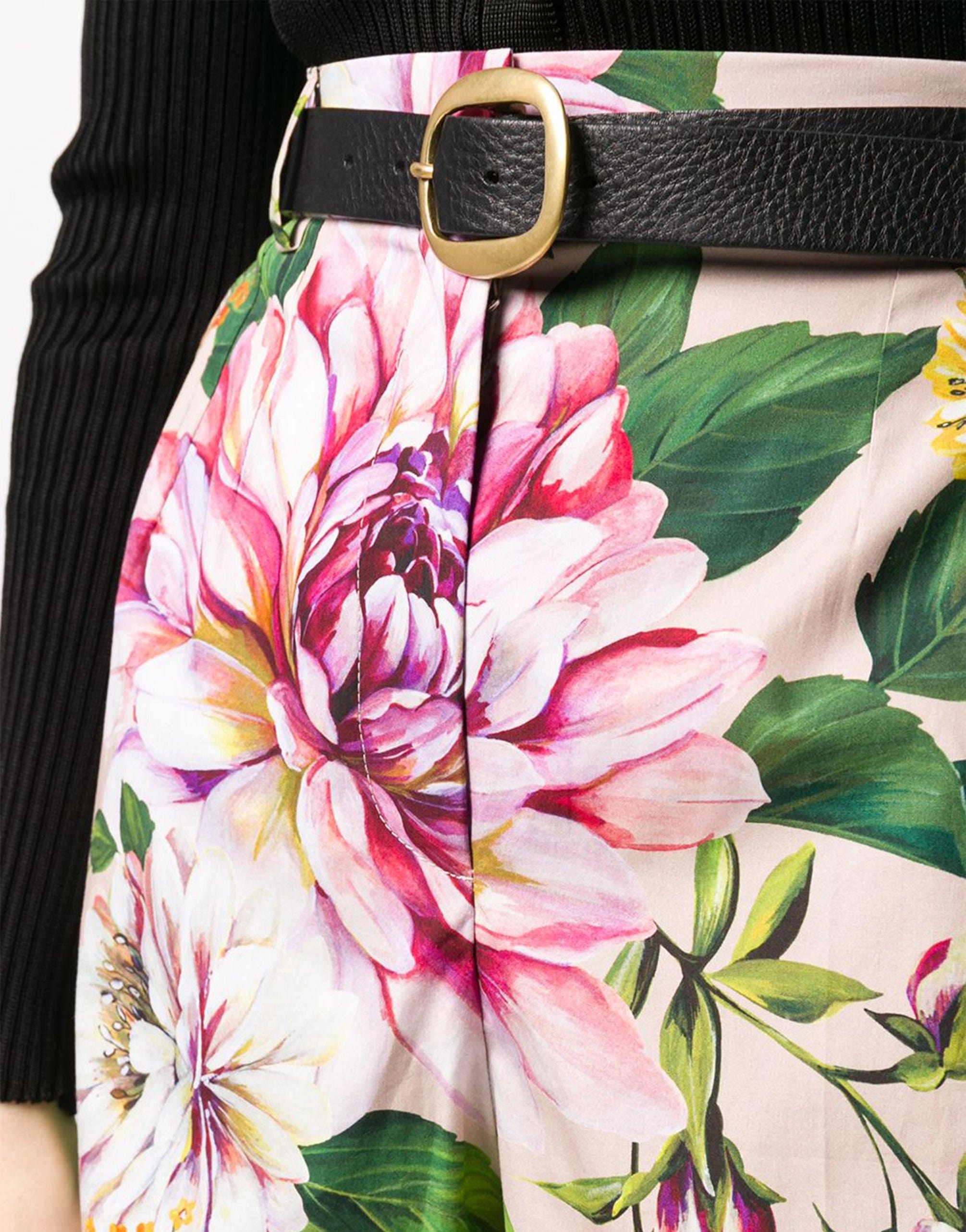 Dolce & Gabbana Floral Print Cotton Shorts