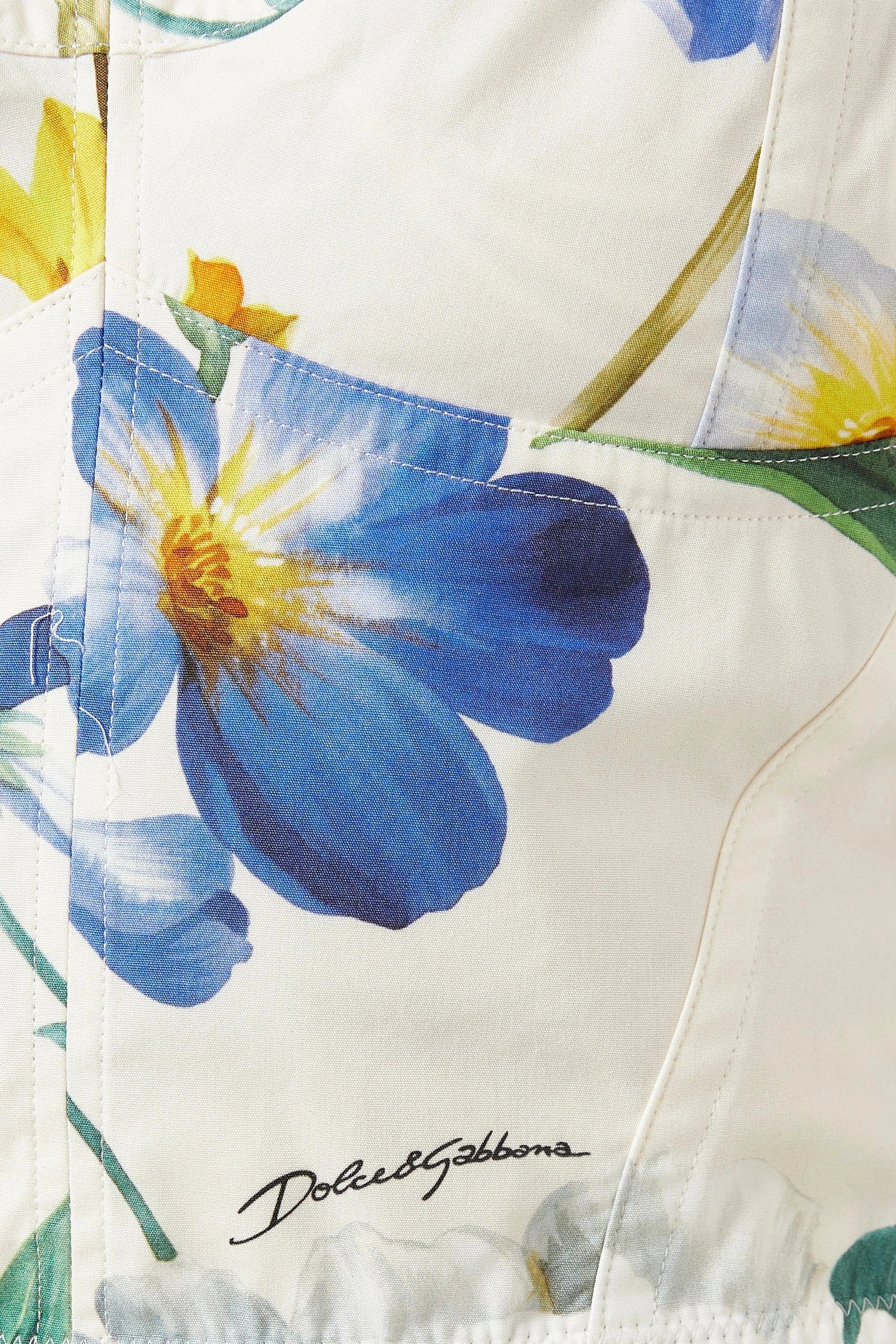 Dolce & Gabbana Floral-Print Cropped Blouse