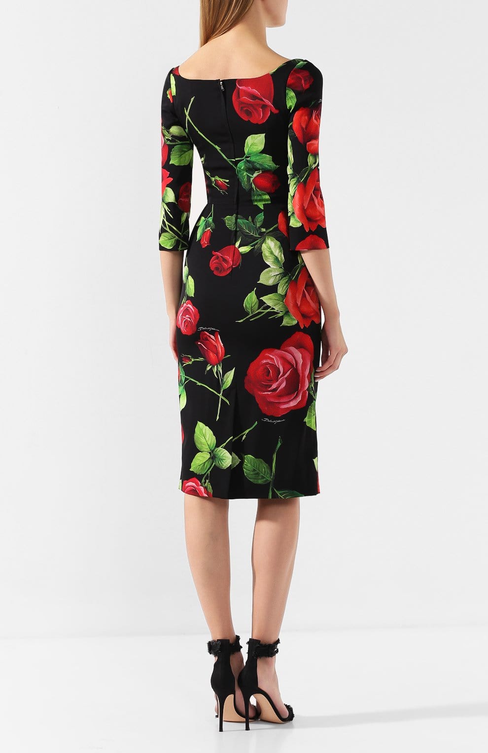 Dolce & Gabbana Floral Print Fitted Dress