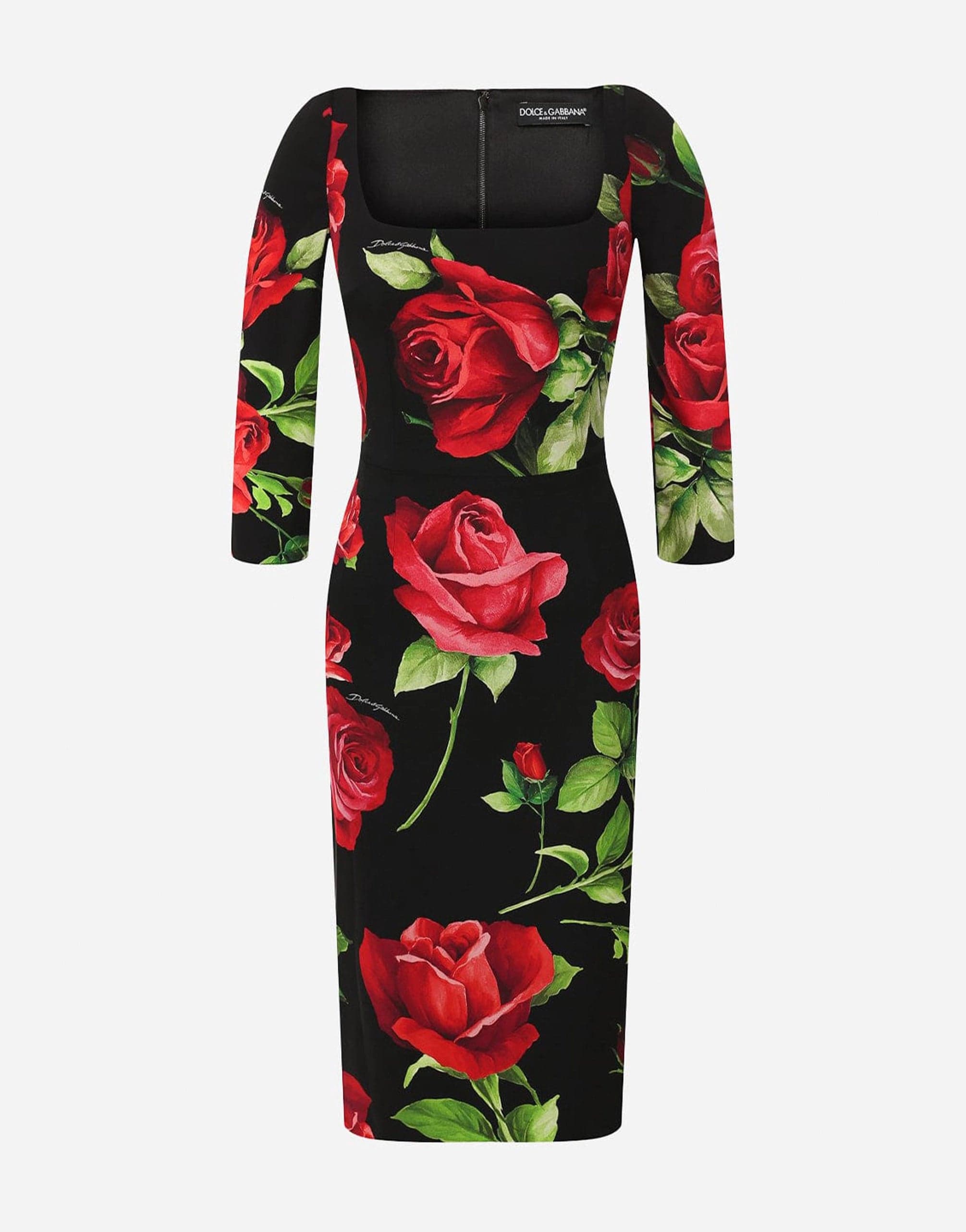 Dolce & Gabbana Floral Print Fitted Dress