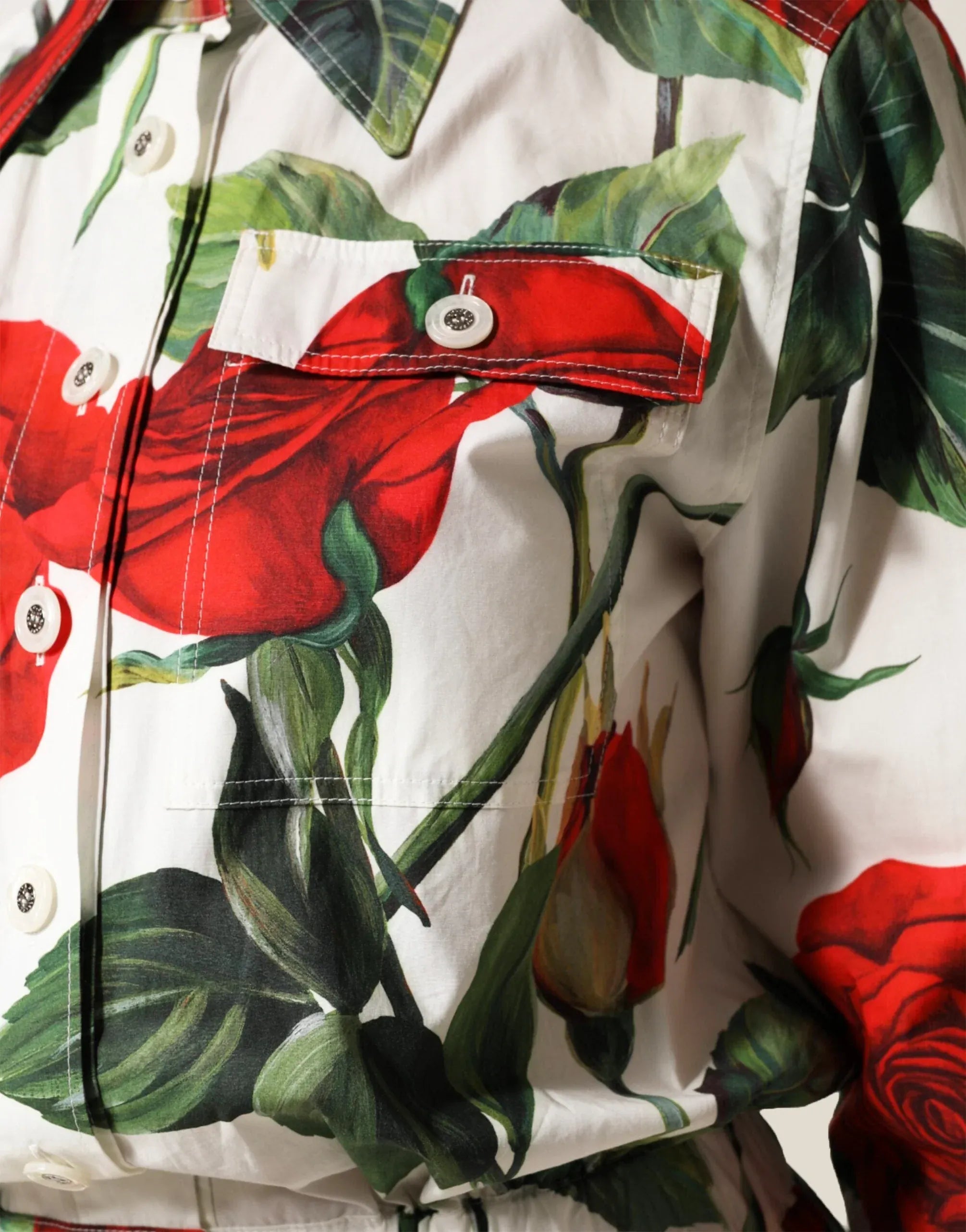 Dolce & Gabbana Floral Print Long-Sleeve Jumpsuit