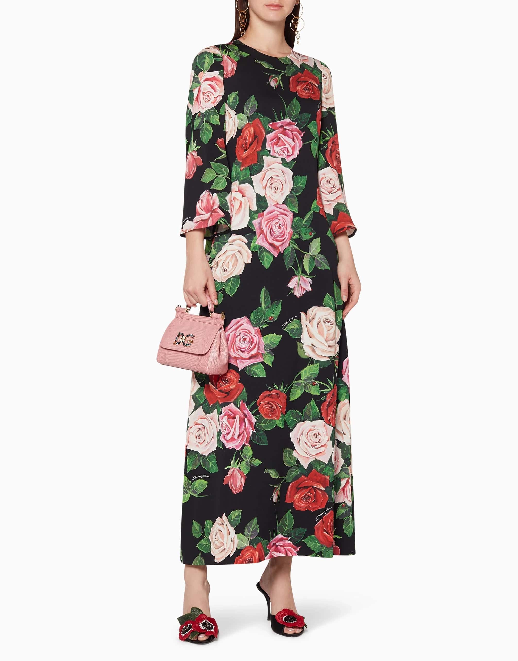 Dolce & Gabbana Floral Print Long-Sleeved Dress