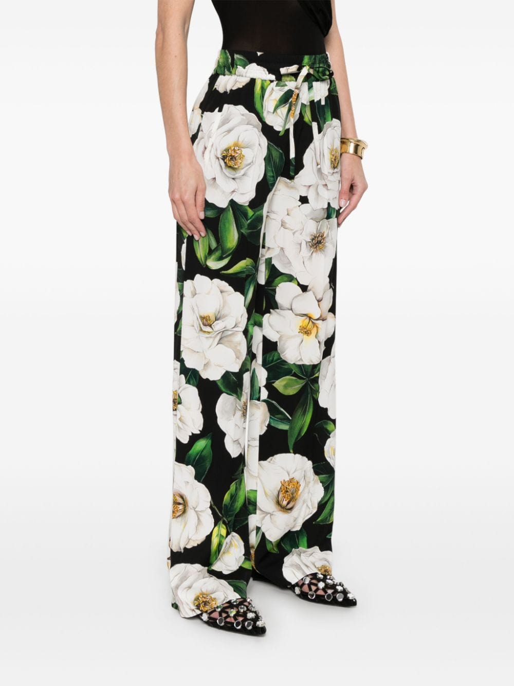 Dolce & Gabbana Floral-Print Pants