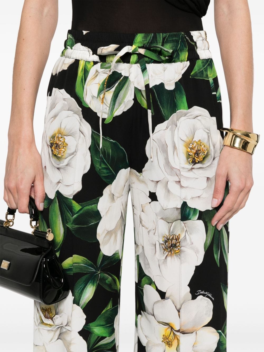 Dolce & Gabbana Floral-Print Pants