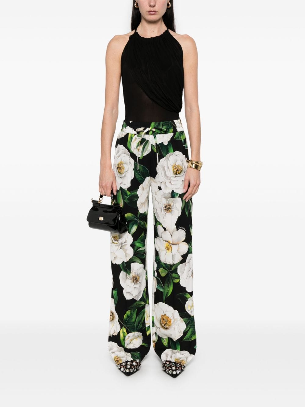 Dolce & Gabbana Floral-Print Pants