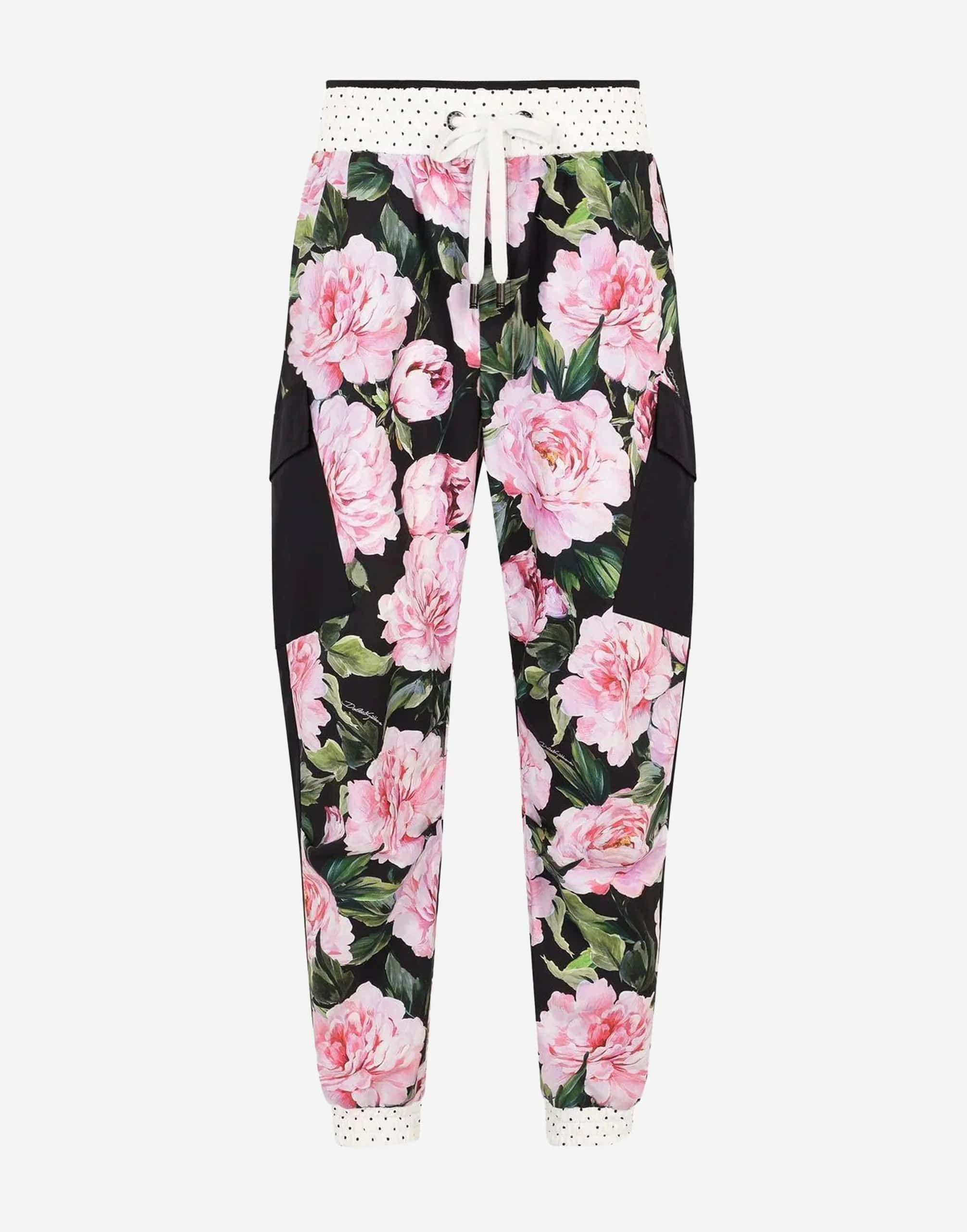 Floral-Print Peony Cargo Pants