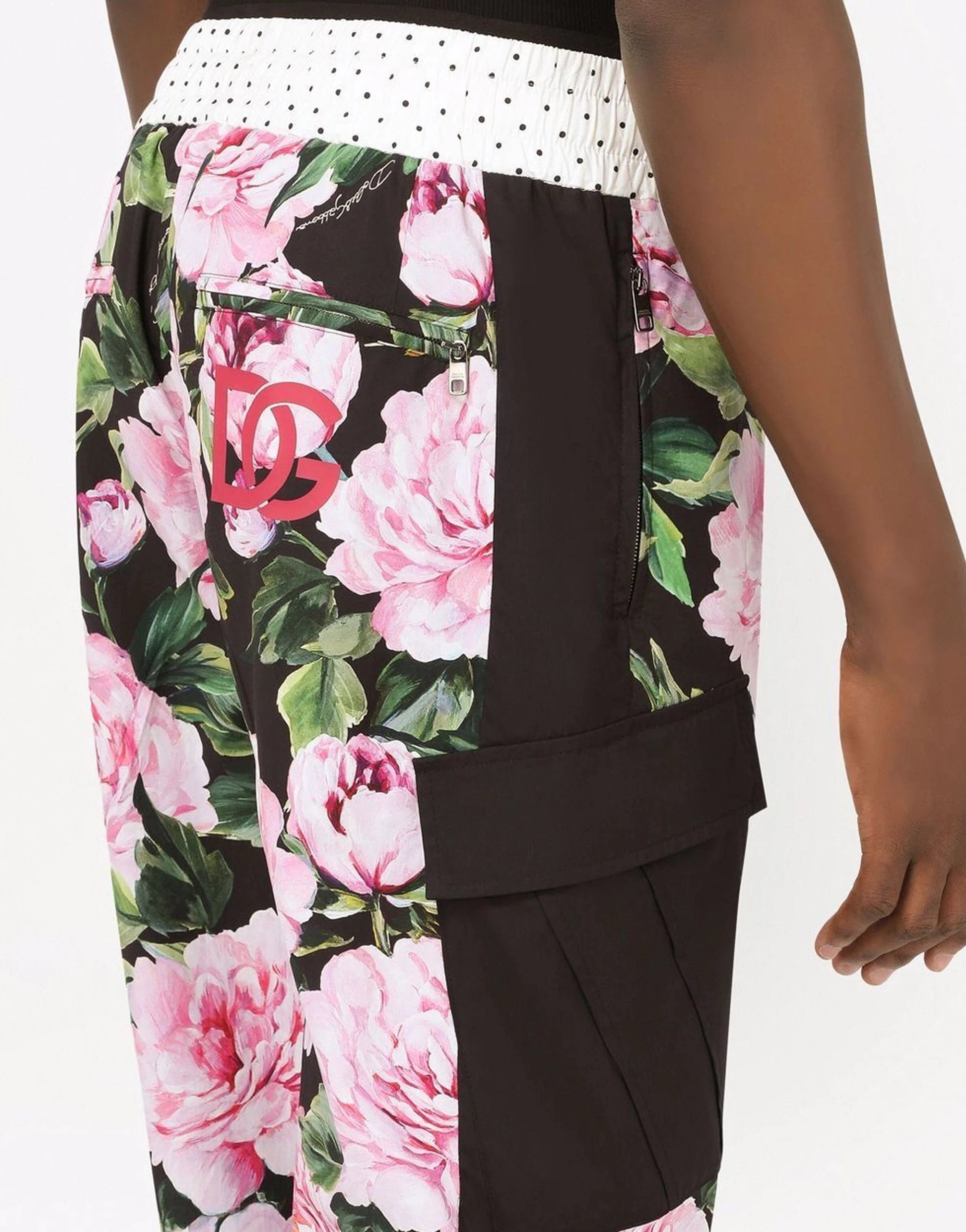 Dolce & Gabbana Floral-Print Peony Cargo Pants | Sendegaro Dolce & Gabbana Floral-Print Peony Cargo Pants | Sendegaro