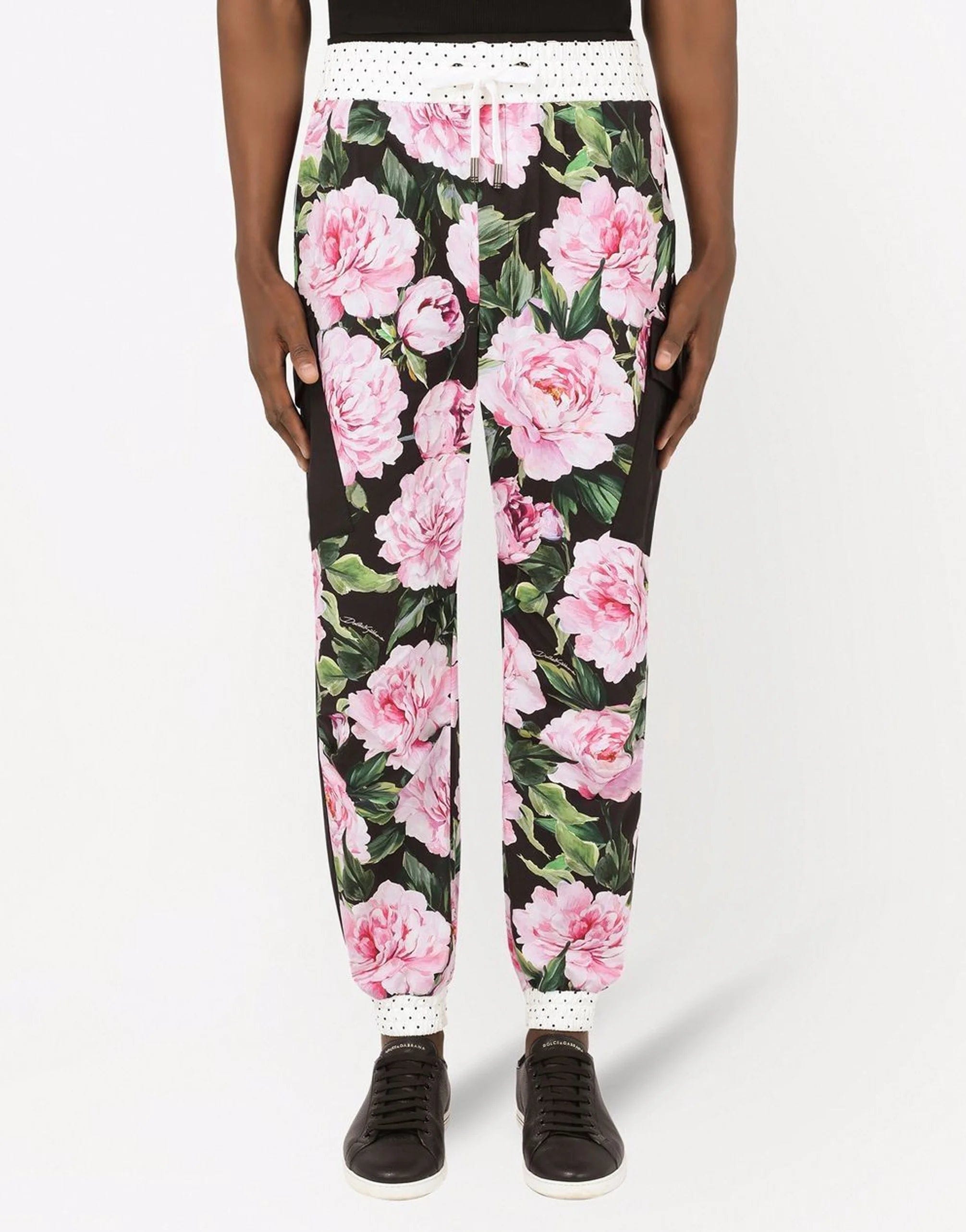 Dolce & Gabbana Floral-Print Peony Cargo Pants