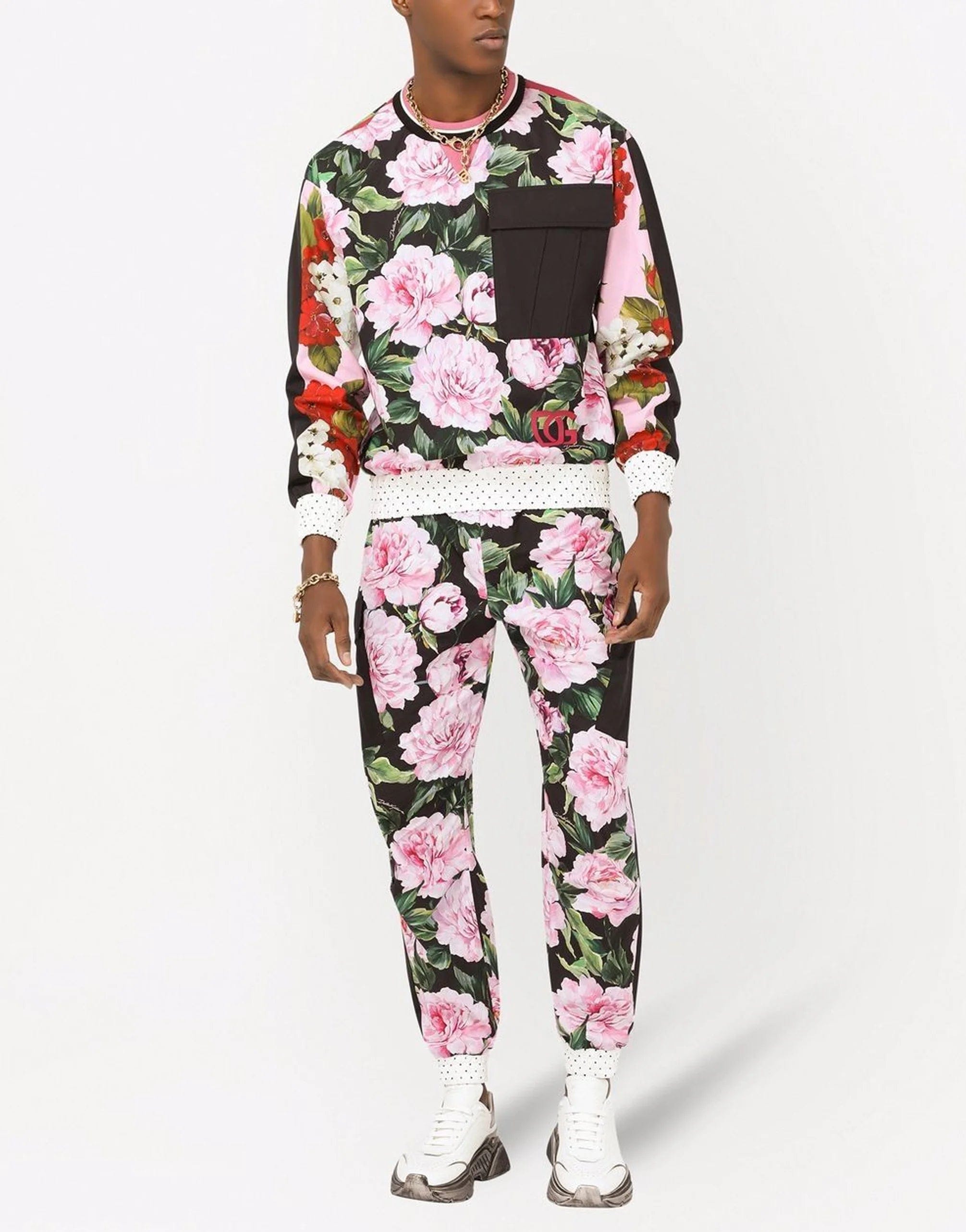 Dolce & Gabbana Floral-Print Peony Cargo Pants