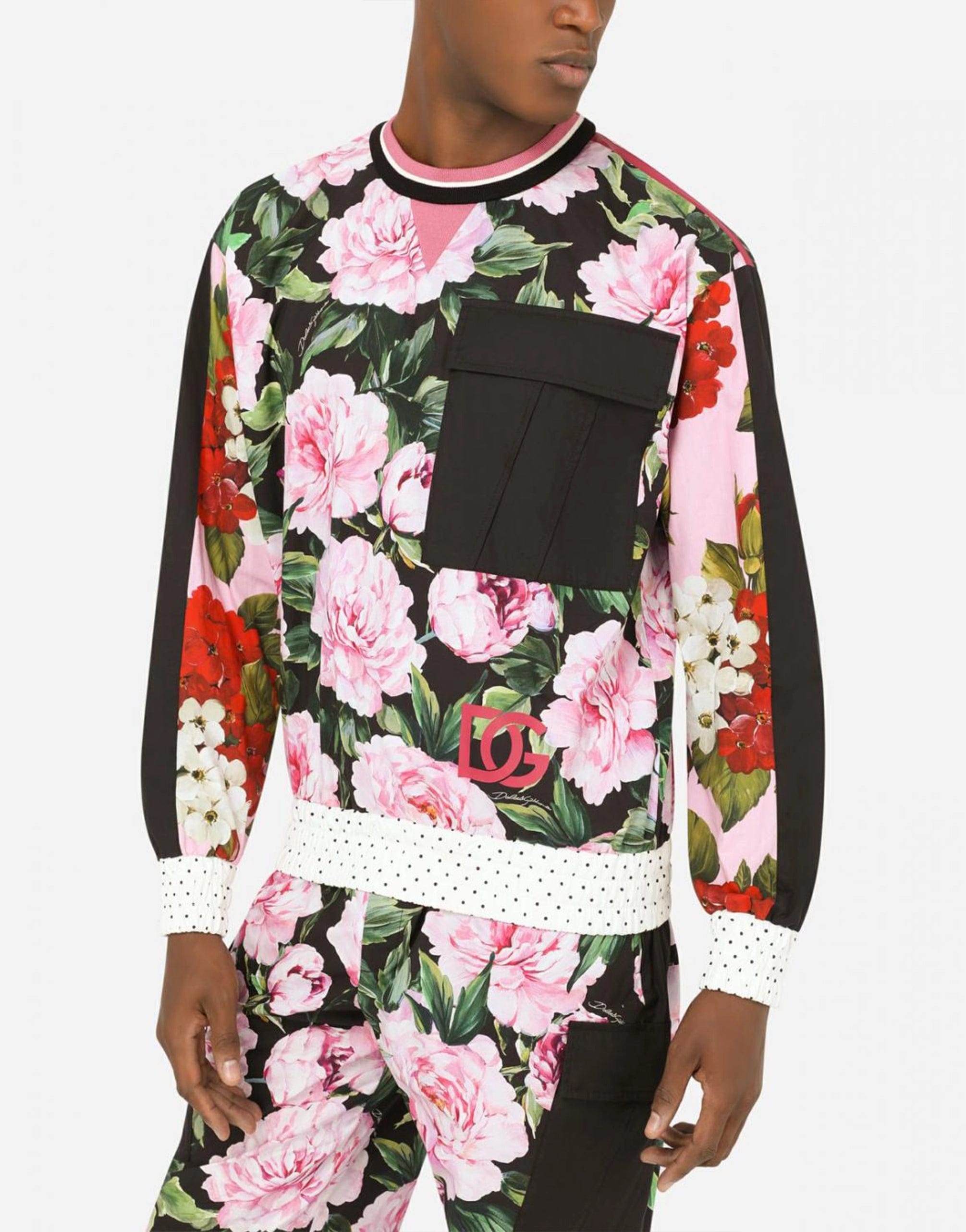 Dolce & Gabbana Floral-Print Poplin Sweatshirt