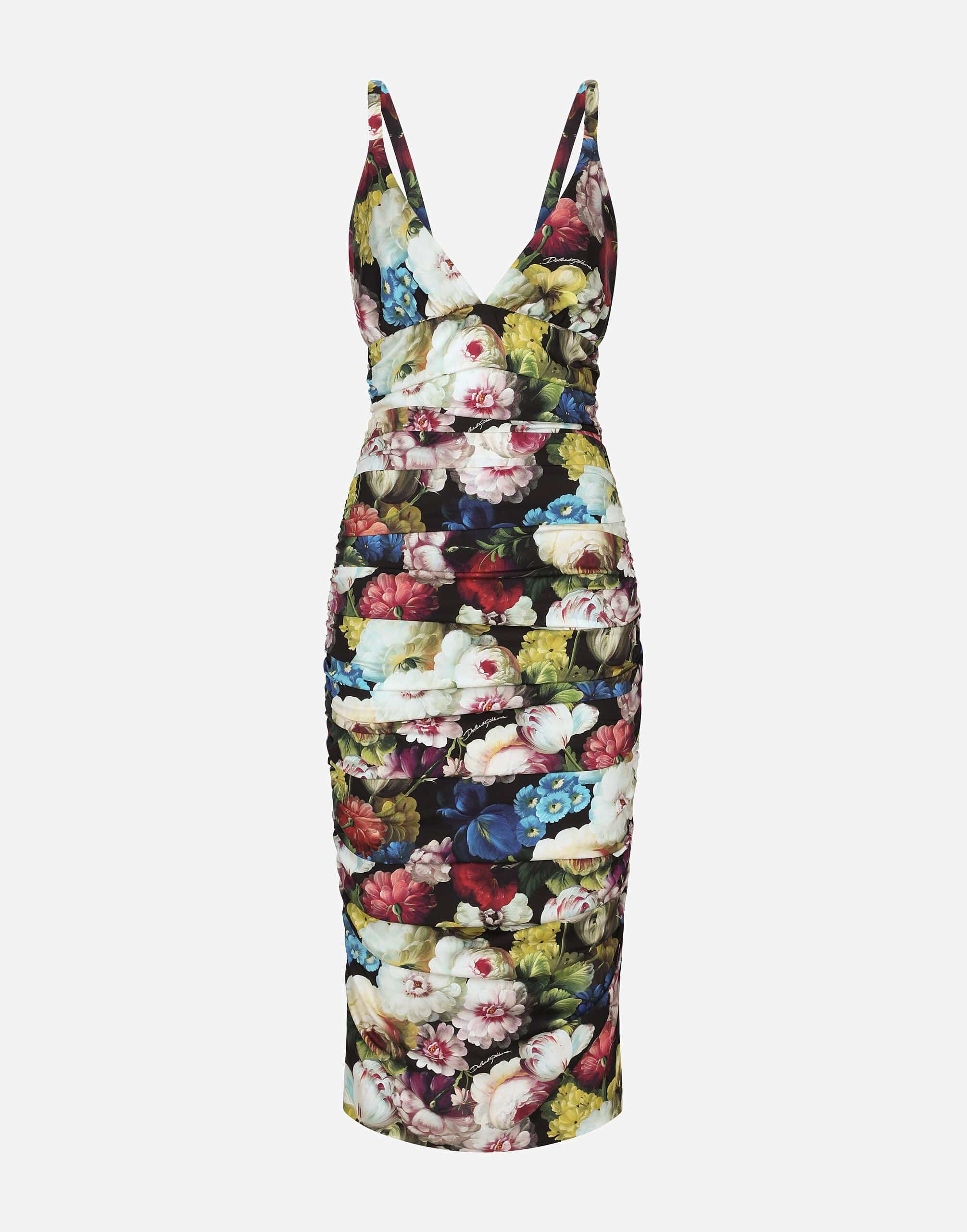 Dolce & Gabbana Floral-Print Silk-Blend Dress