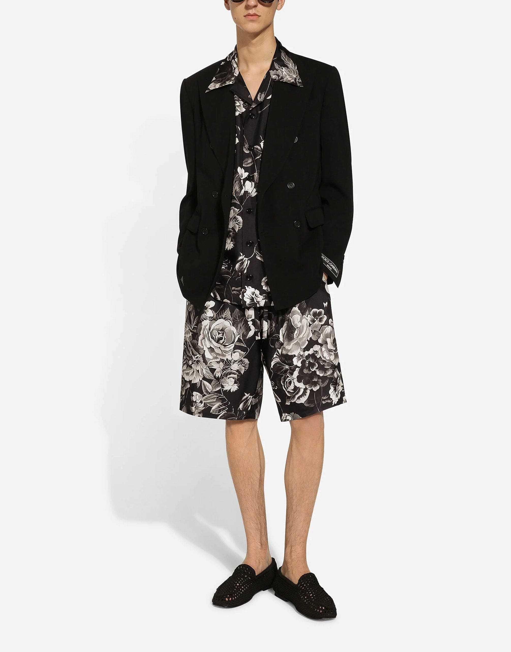 Dolce & Gabbana Floral Print Silk Hawaiian Shirt