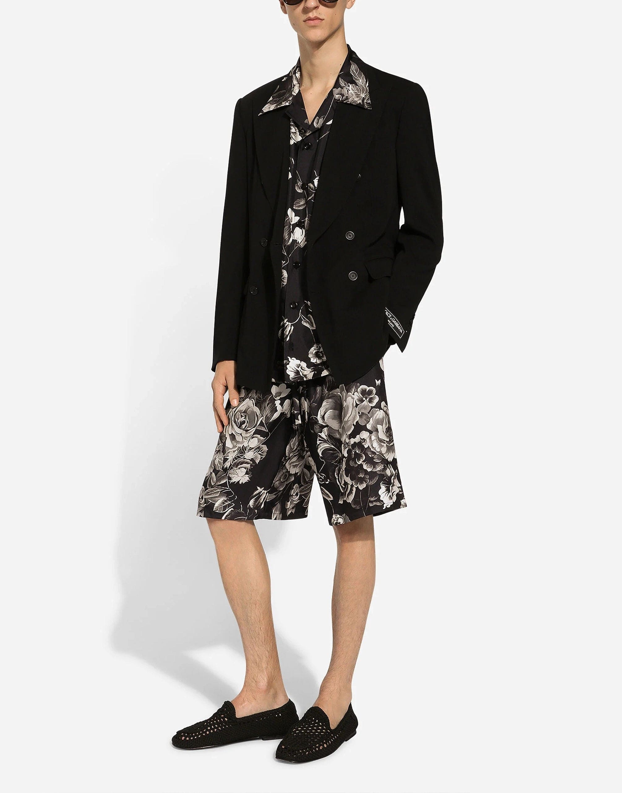 Dolce & Gabbana Floral Print Silk Hawaiian Shirt